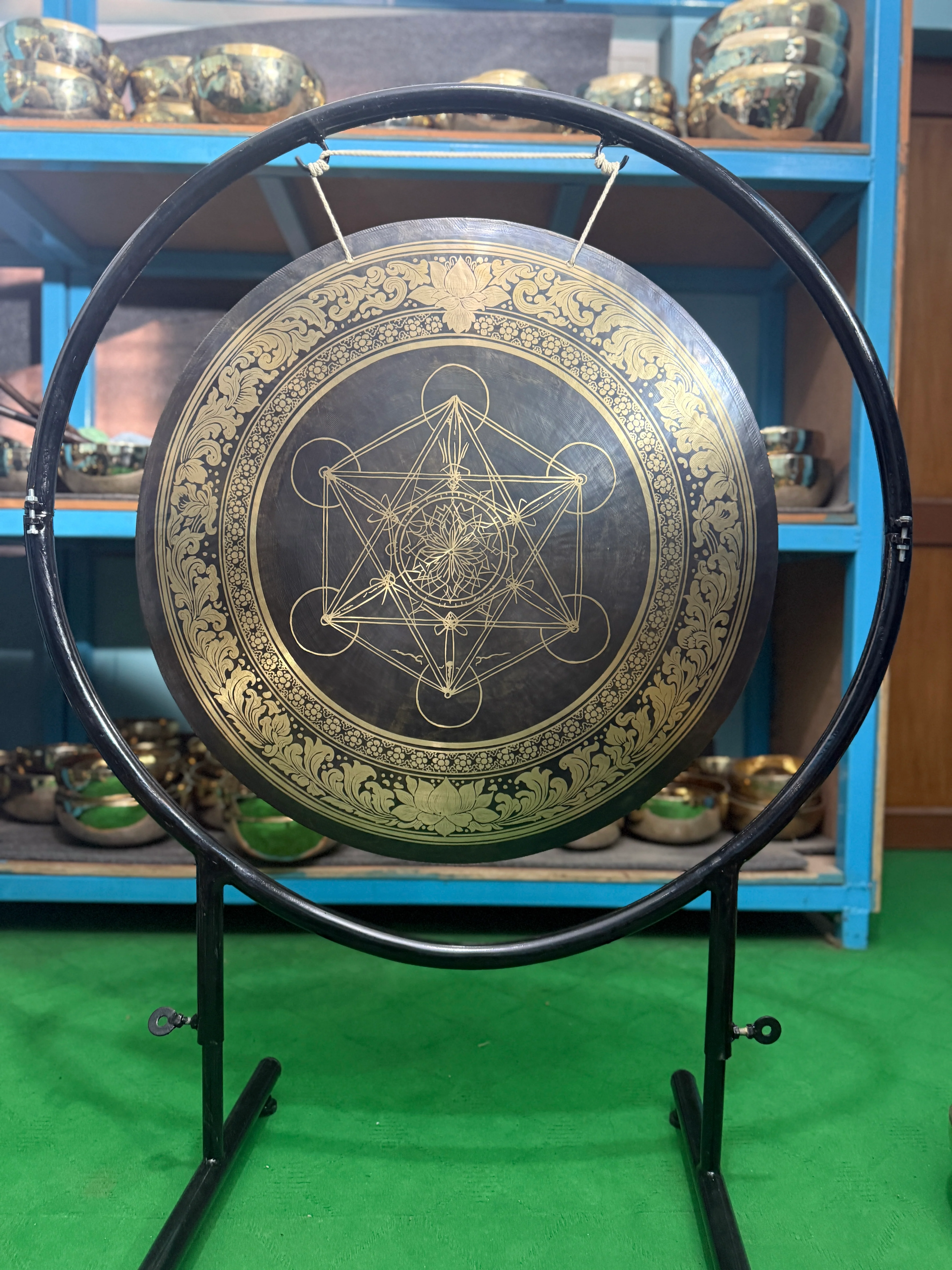 27 Inch Bronze Gong Handmade In Nepal One of One 0005 - Image 9