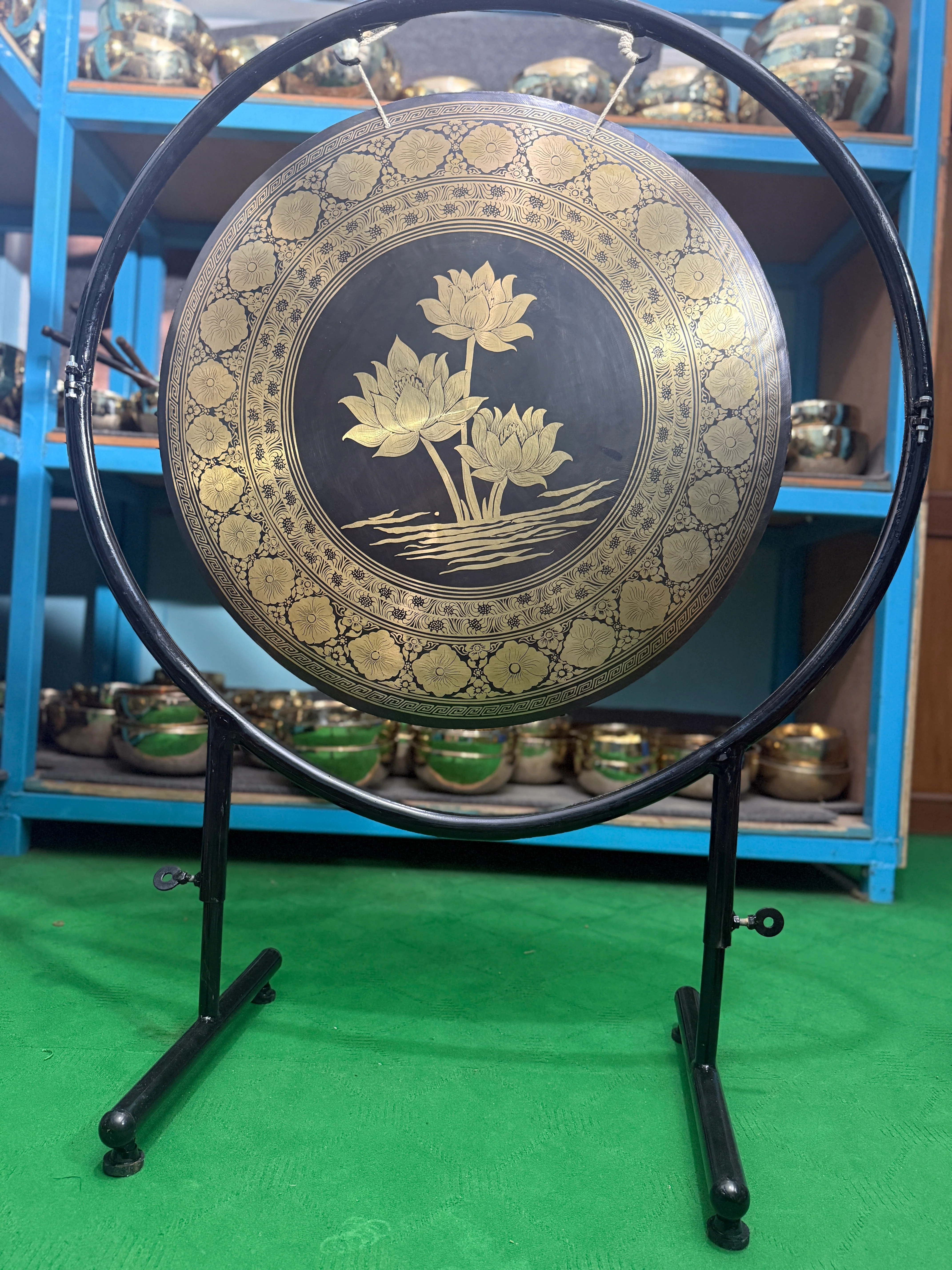 27 Inch Bronze Gong Handmade In Nepal One of One 0006 - Image 18