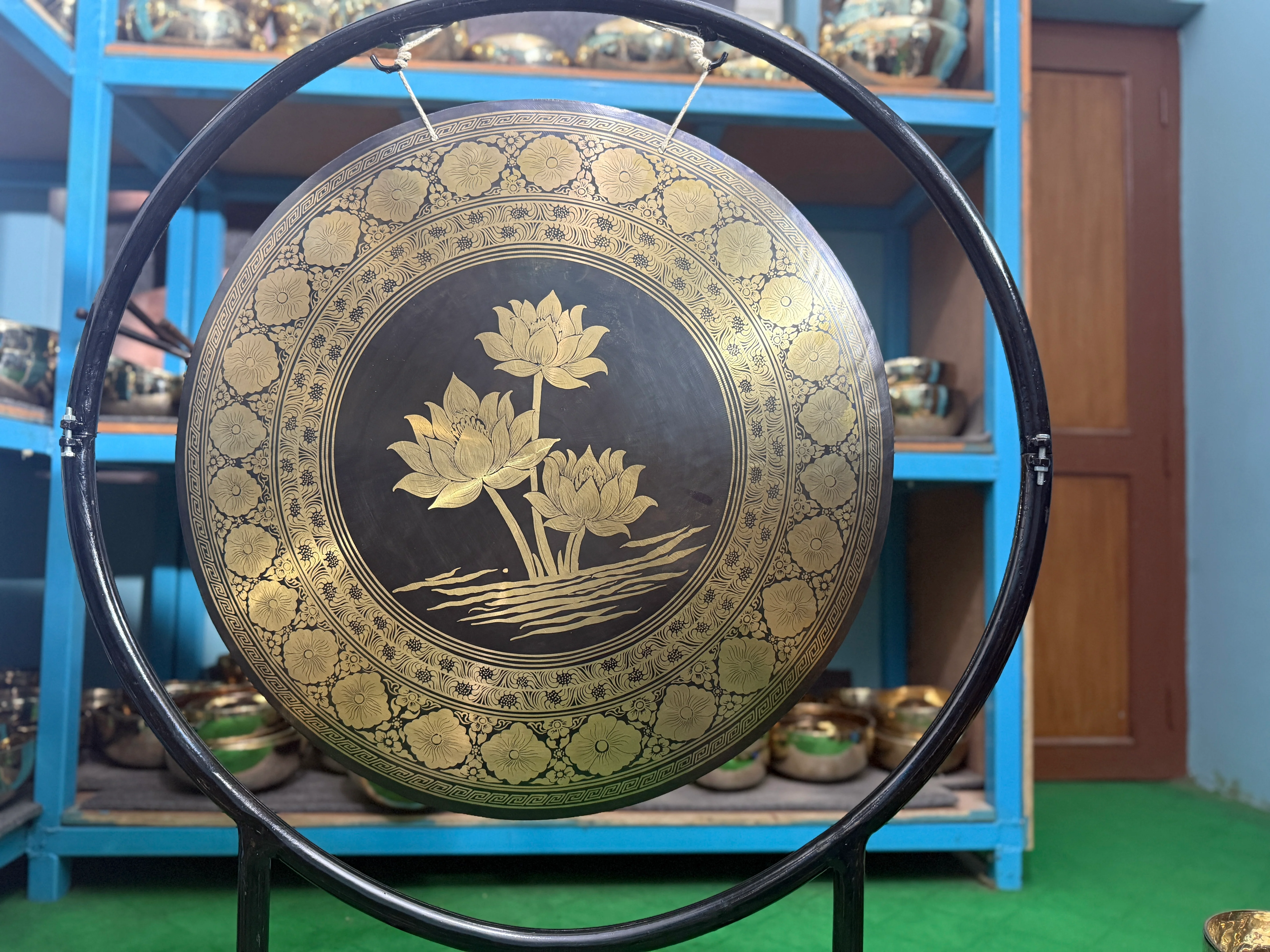 27 Inch Bronze Gong Handmade In Nepal One of One 0006 - Image 23