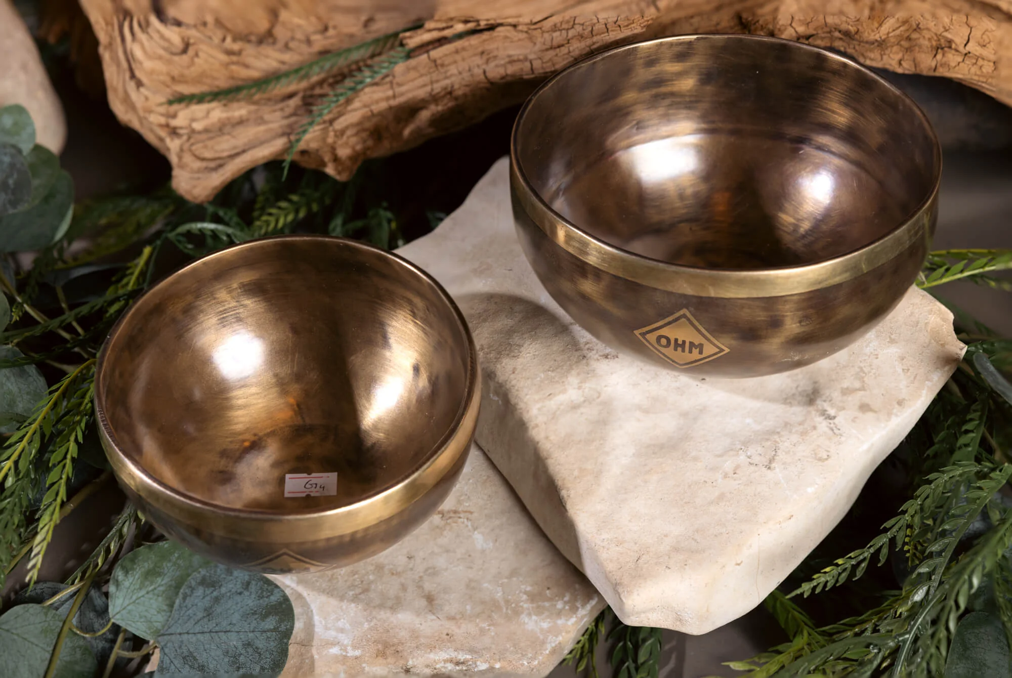 4th Octave Perfect Fifth Set G4 And C4: 6.5in and 5.7in Bronze Bowl Pair - Image 8
