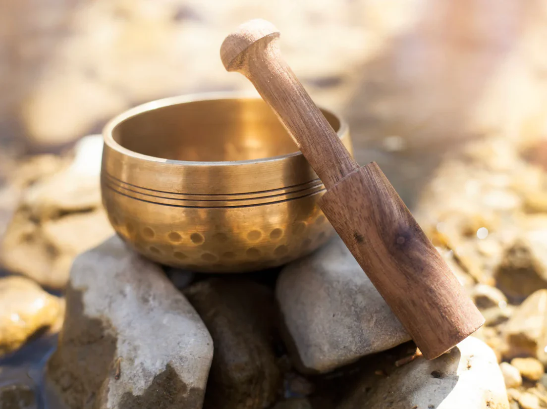 Stillness & Strength Set: Two Hand Cast Brass Singing Bowls - Image 2