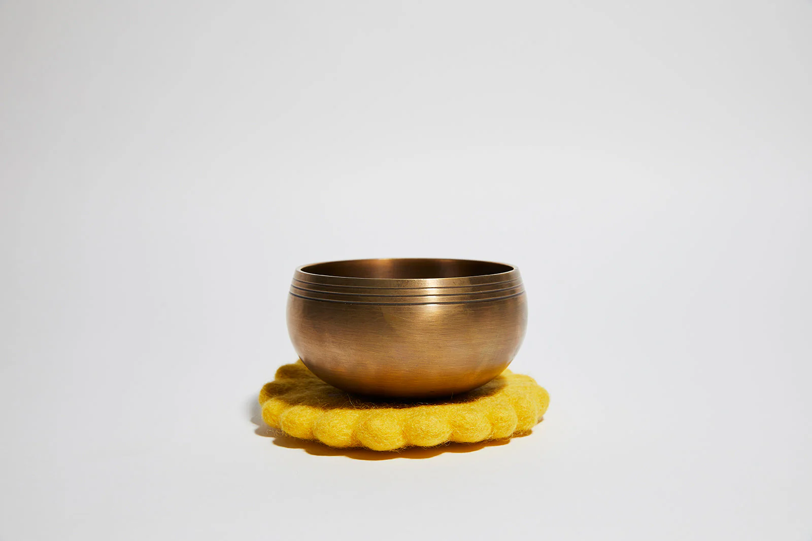Sunny:  3.5 Inch Bronze Singing Bowl Made Just For Kids Mindfulness Special Design Cushion - Image 2
