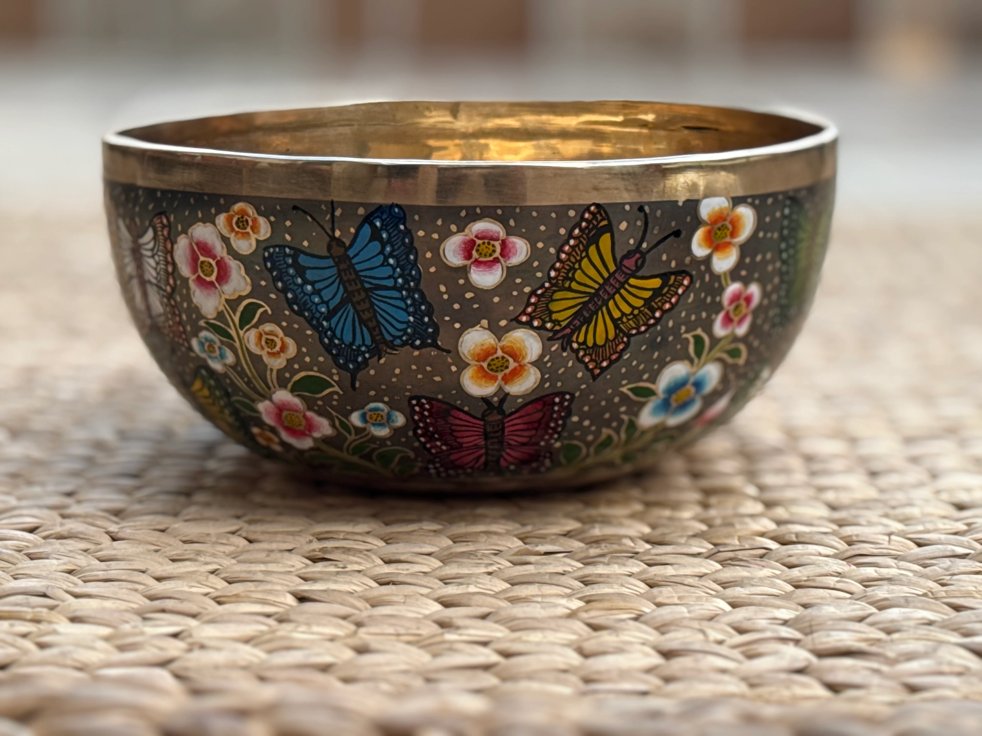 The Butterfly I 8.5 Inch Hand-Painted Singing Bowl. Limited Edition Spring 2026 Run - Image 15