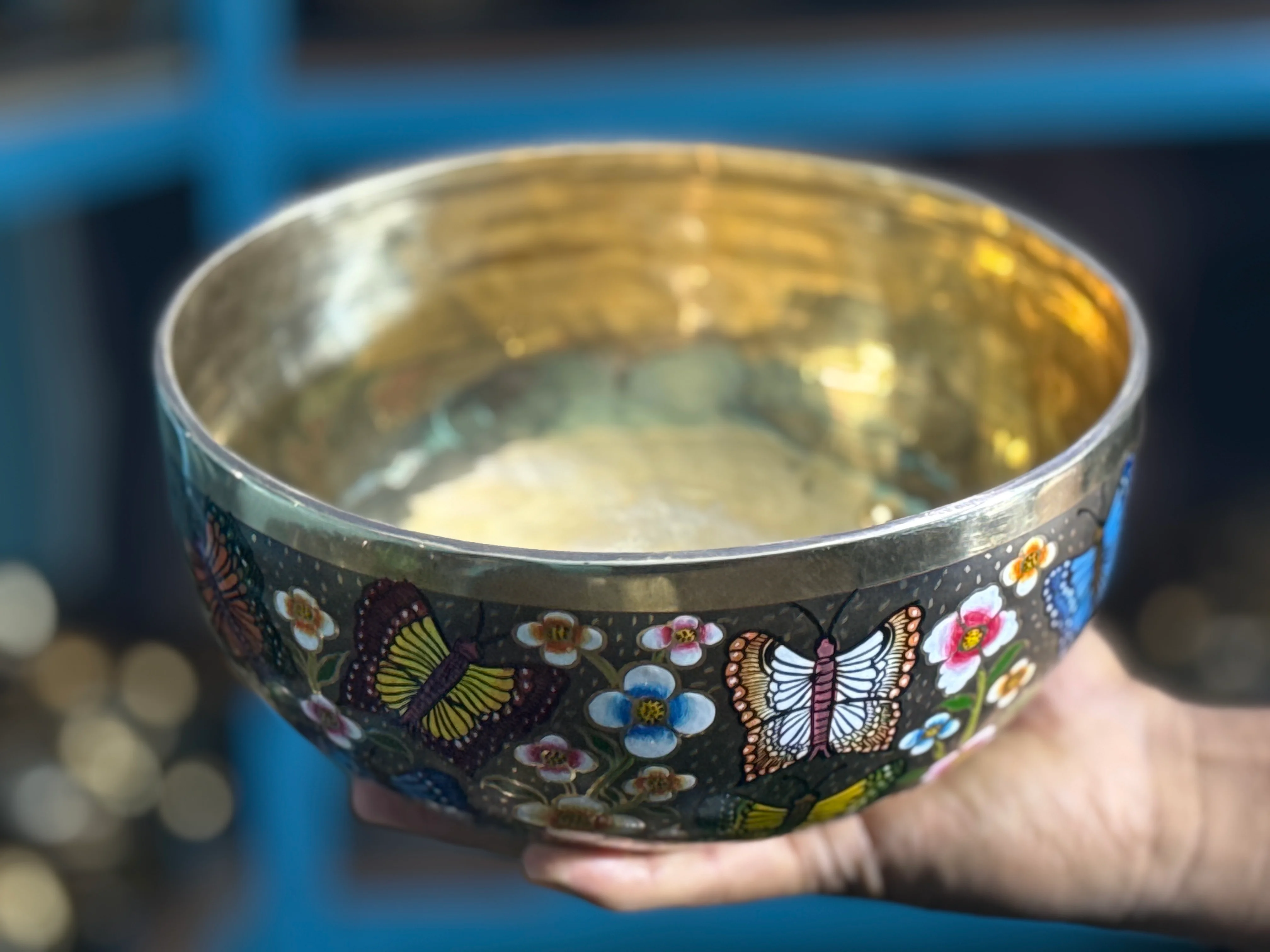 The Butterfly I 8.5 Inch Hand-Painted Singing Bowl. Limited Edition Spring 2026 Run - Image 5