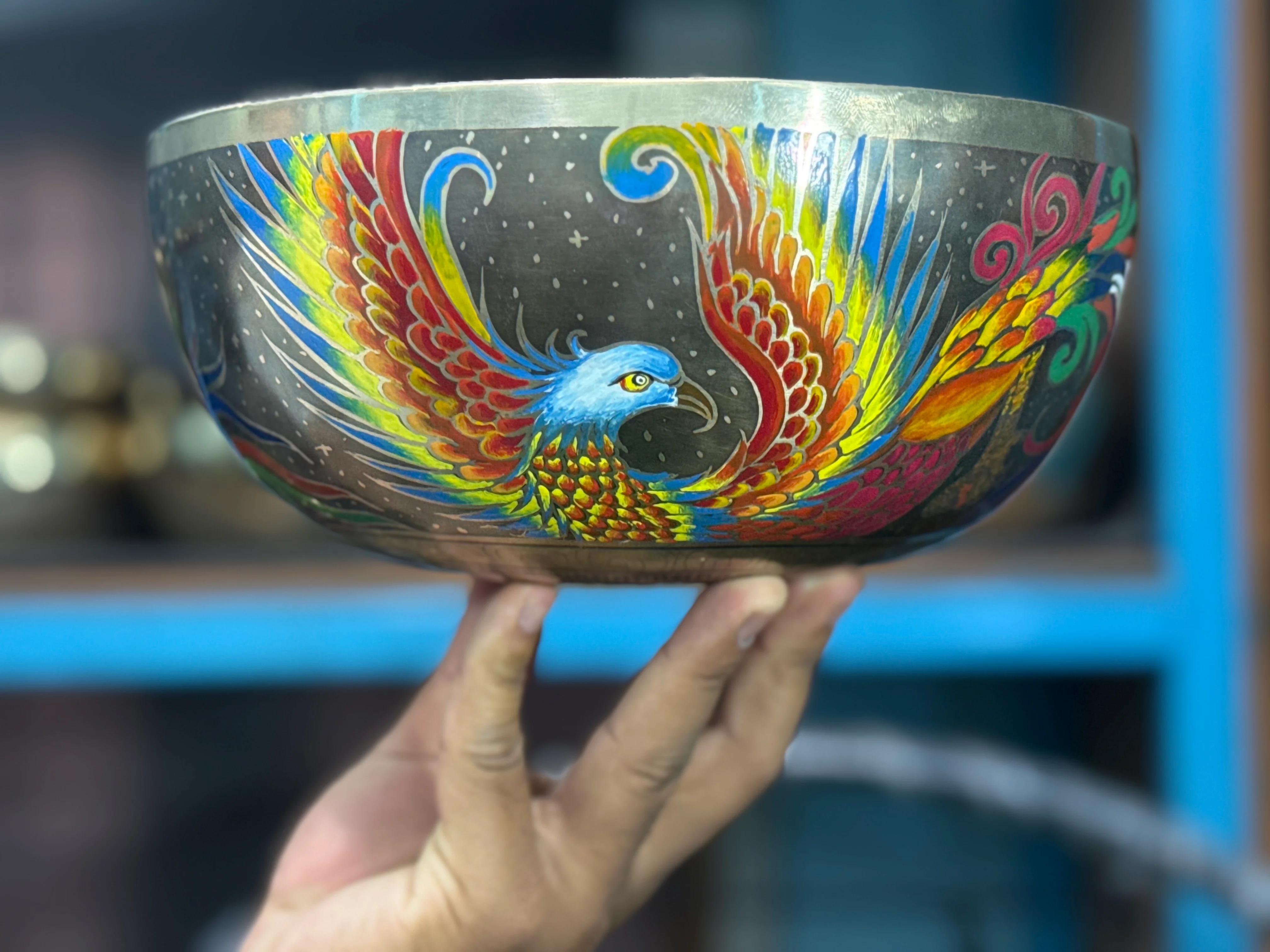 The Dancing Water Bowl I 9 Inch Hand-Painted Singing Bowl I Limited Edition Run. - Image 20