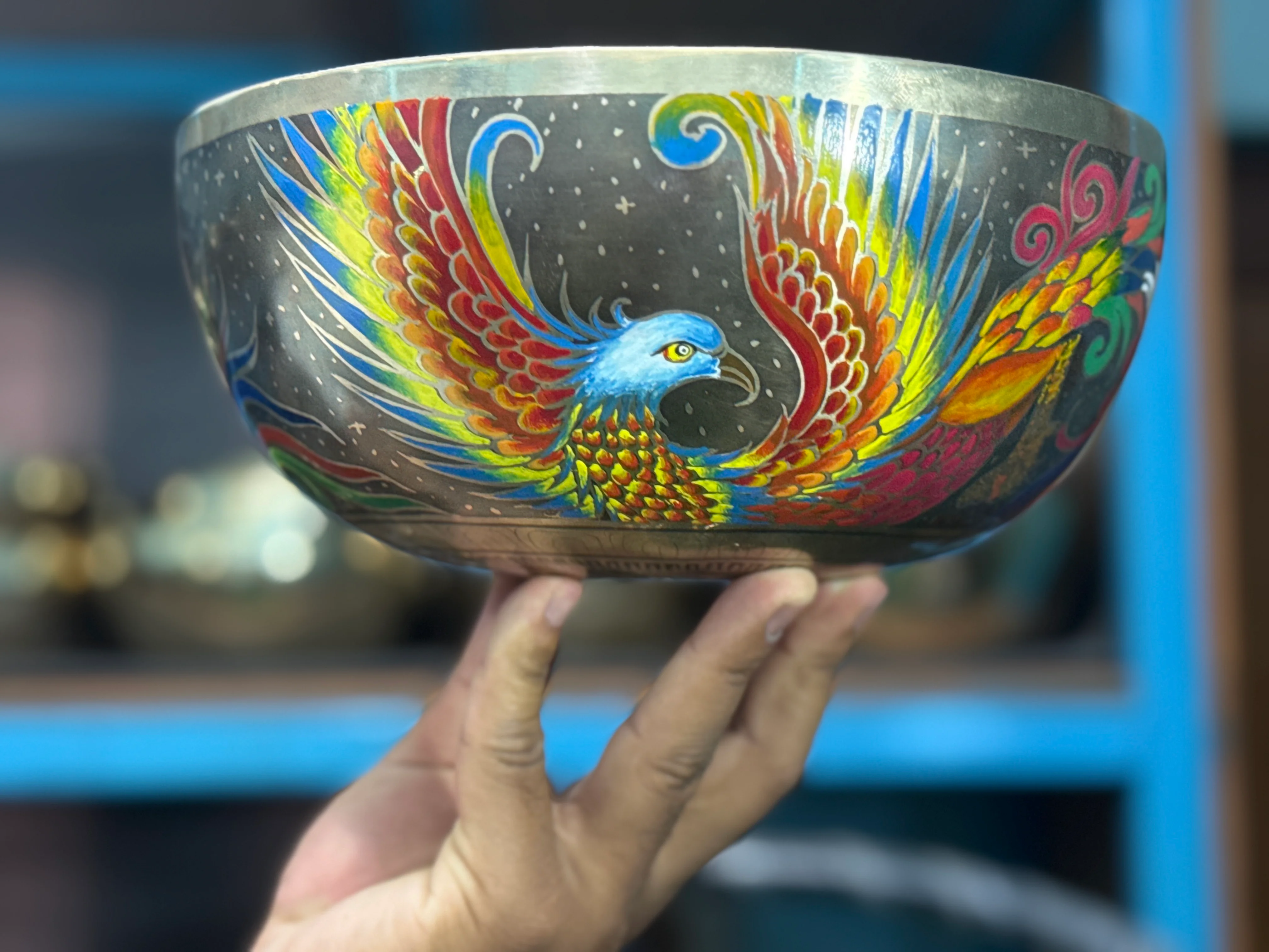 The Dancing Water Bowl I 9 Inch Hand-Painted Singing Bowl I Limited Edition Run. - Image 21
