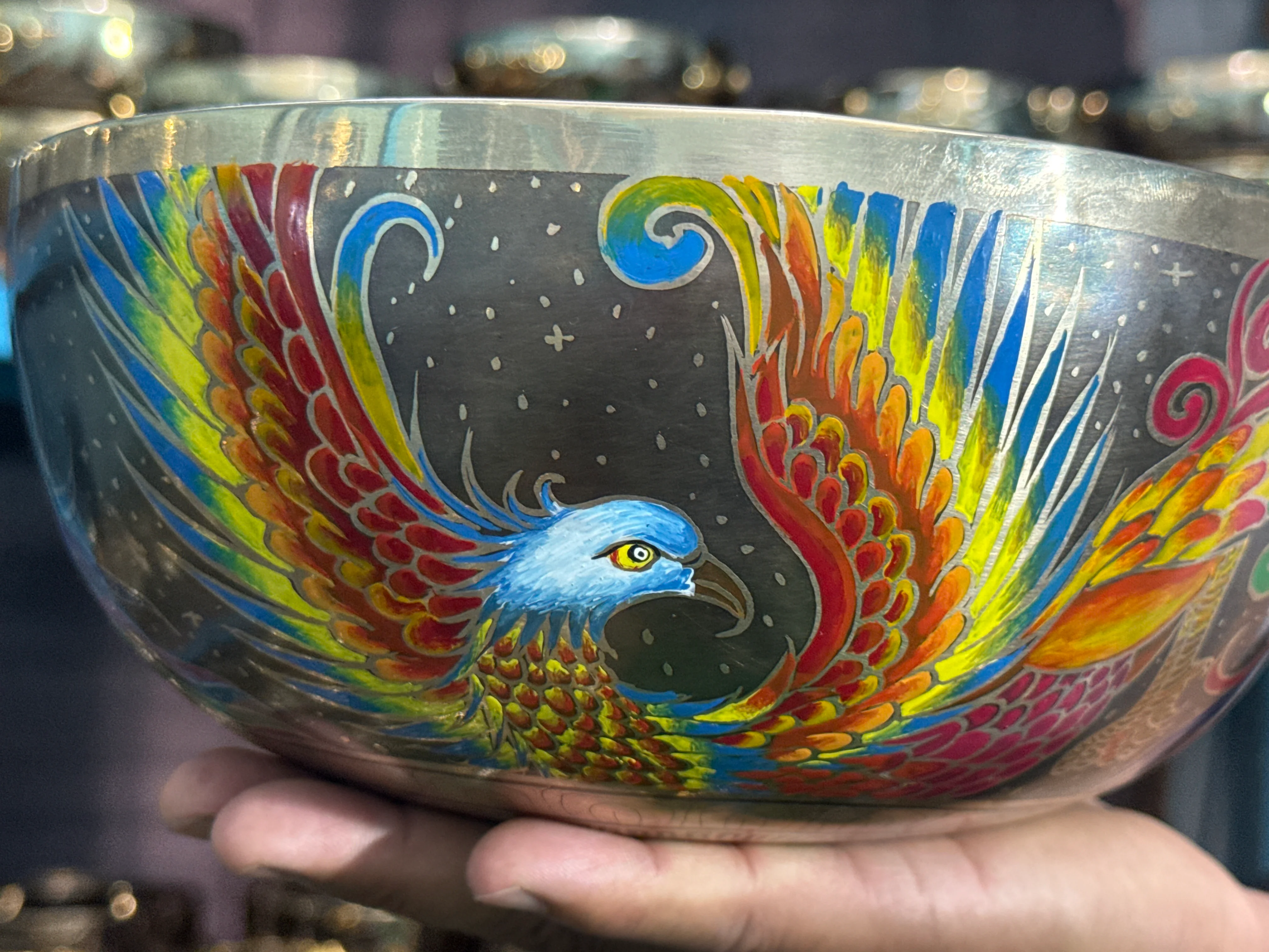 The Dancing Water Bowl I 9 Inch Hand-Painted Singing Bowl I Limited Edition Run. - Image 24