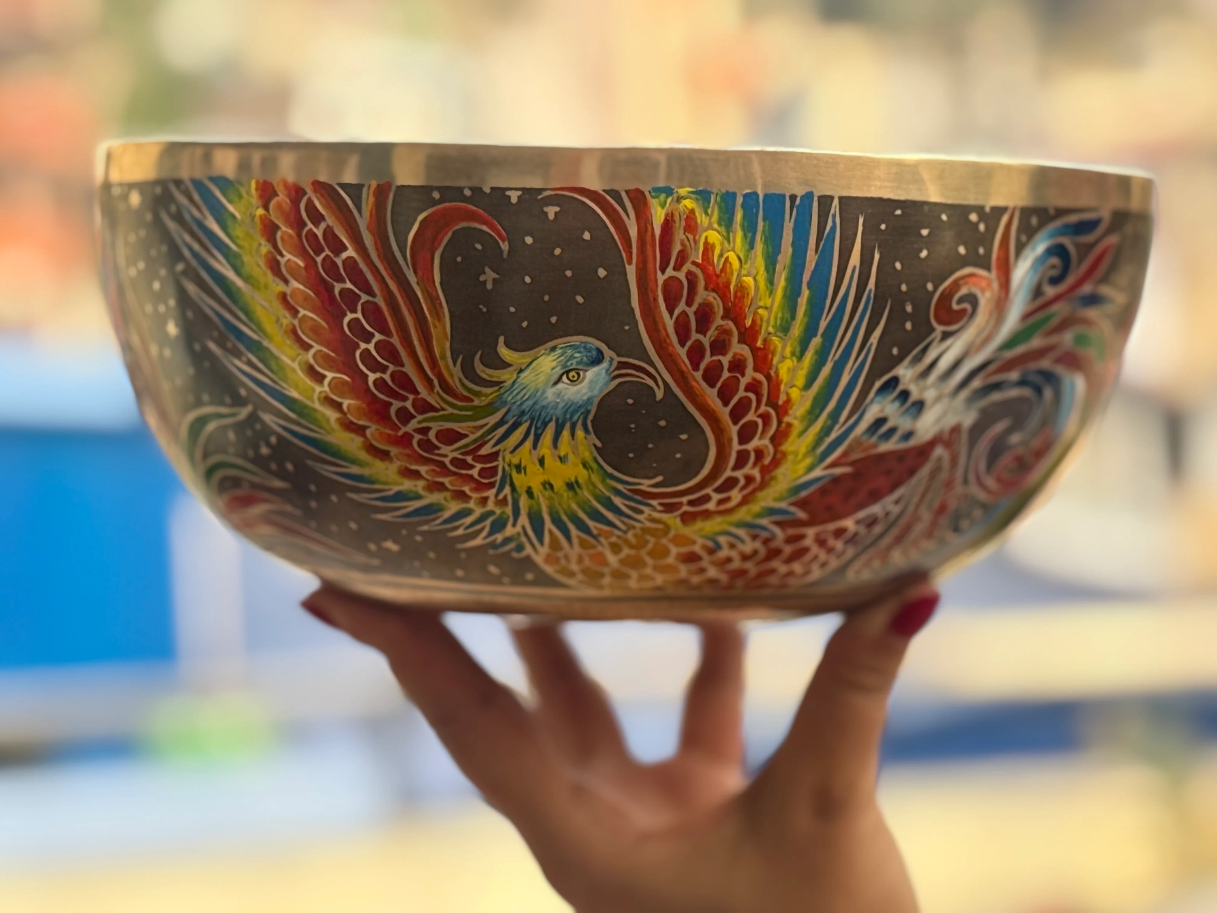 The Dancing Water Bowl I 9 Inch Hand-Painted Singing Bowl I Limited Edition Run. - Image 30