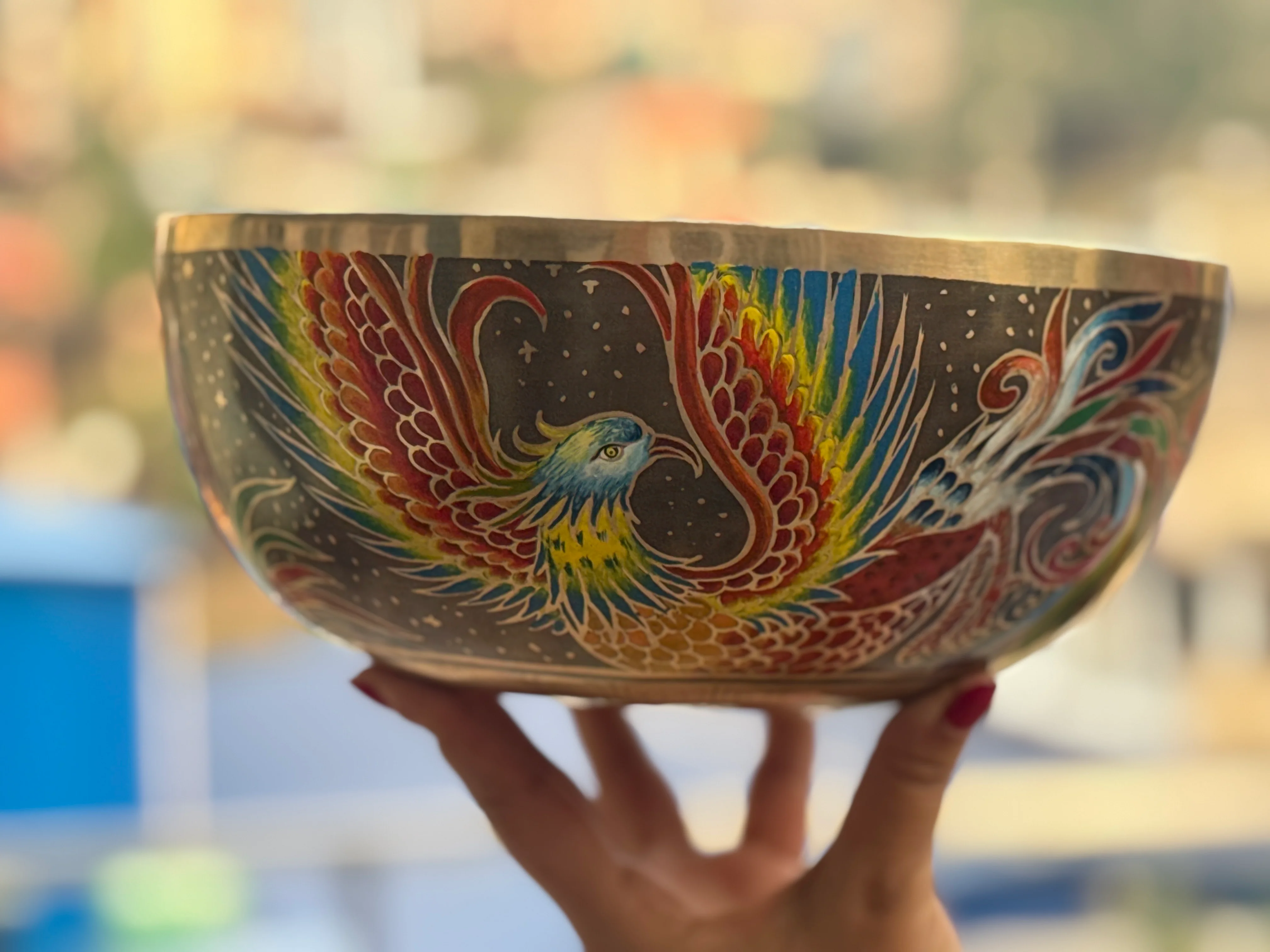 The Dancing Water Bowl I 9 Inch Hand-Painted Singing Bowl I Limited Edition Run. - Image 31