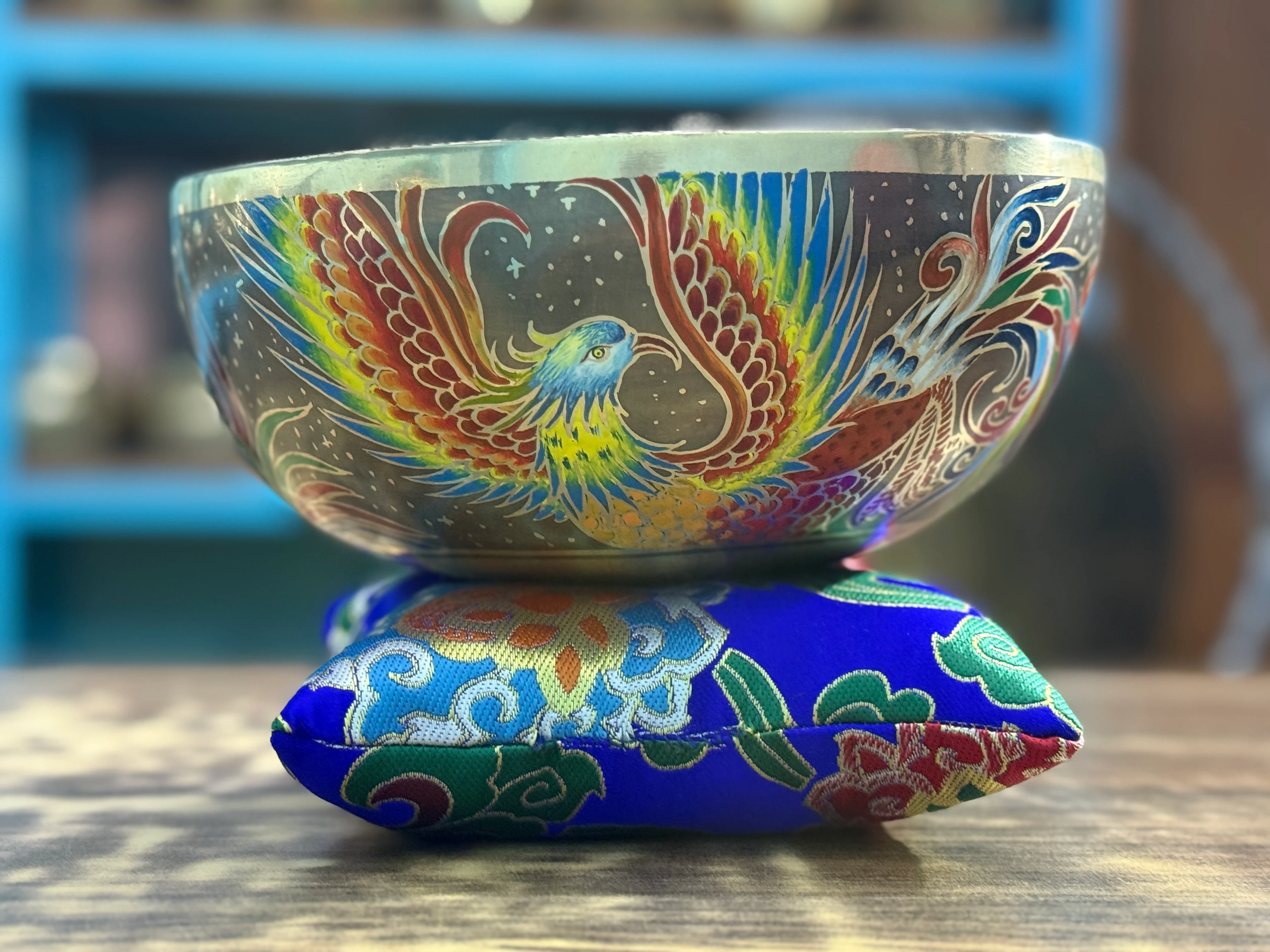 The Dancing Water Bowl I 9 Inch Hand-Painted Singing Bowl I Limited Edition Run. - Image 4