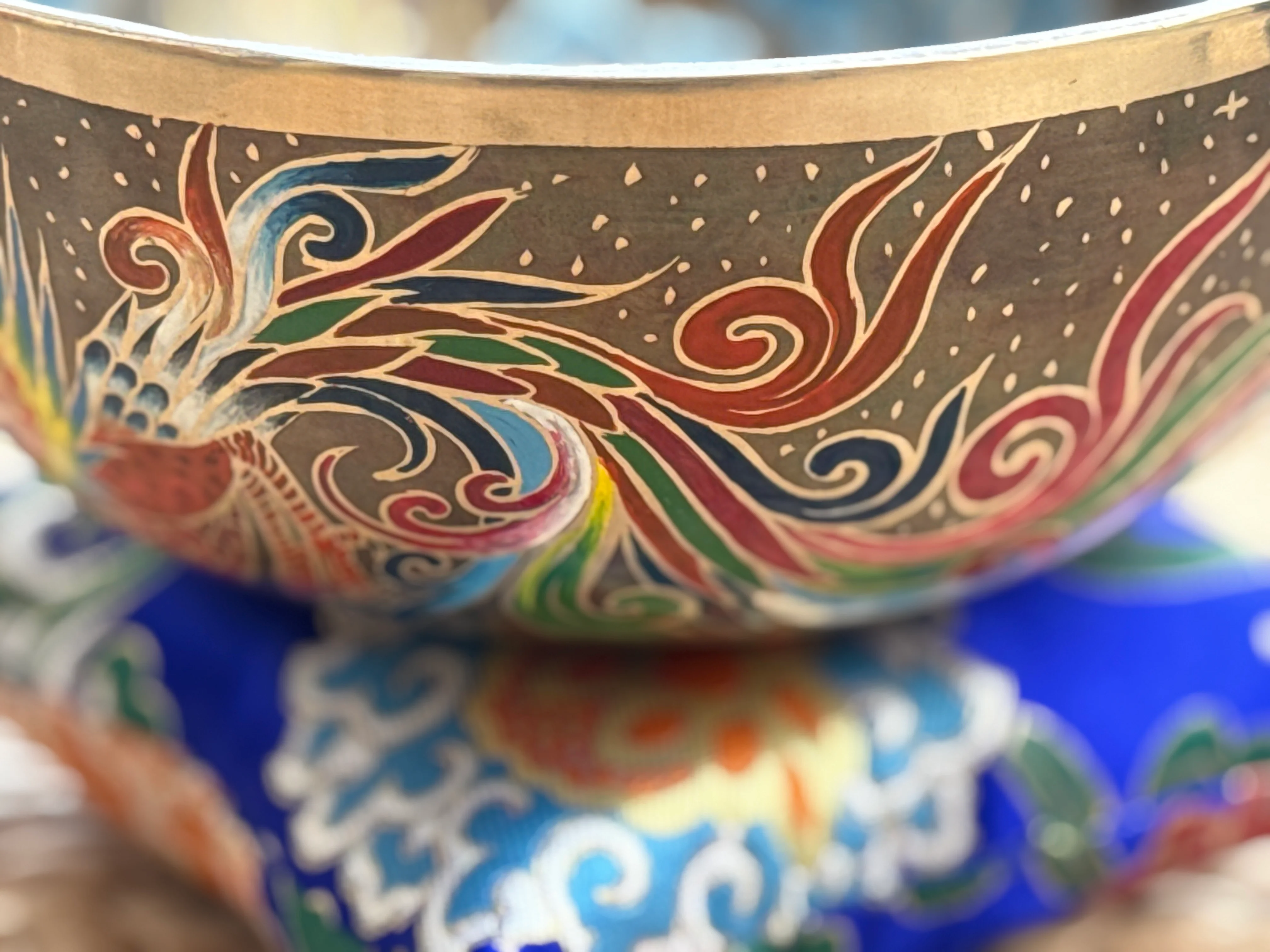 The Dancing Water Bowl I 9 Inch Hand-Painted Singing Bowl I Limited Edition Run. - Image 6