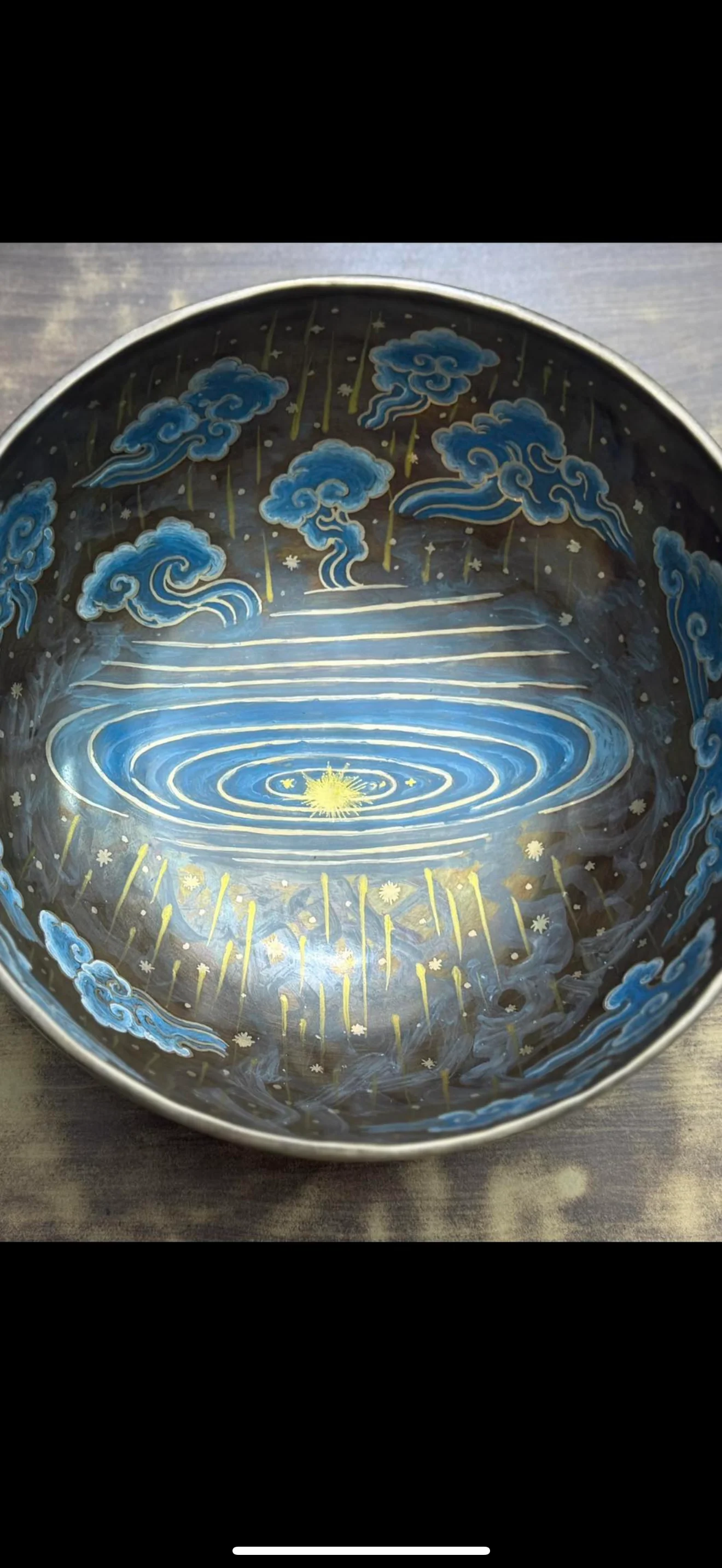 The Dancing Water Bowl I 9 Inch Hand-Painted Singing Bowl I Limited Edition Run. - Image 8