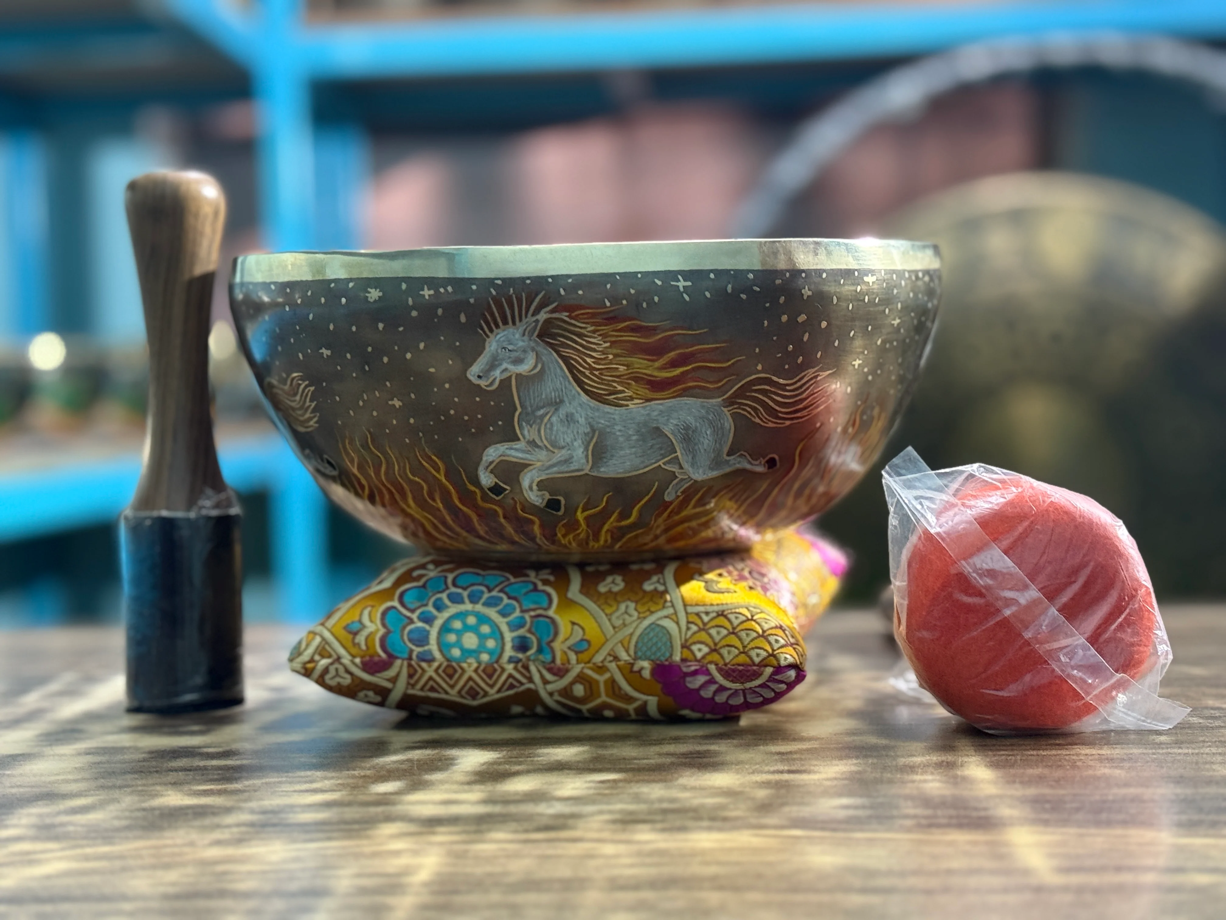 The Fire Horse. 8.5 Inch Hand-Painted Singing Bowl. Limited Edition Run - Image 7