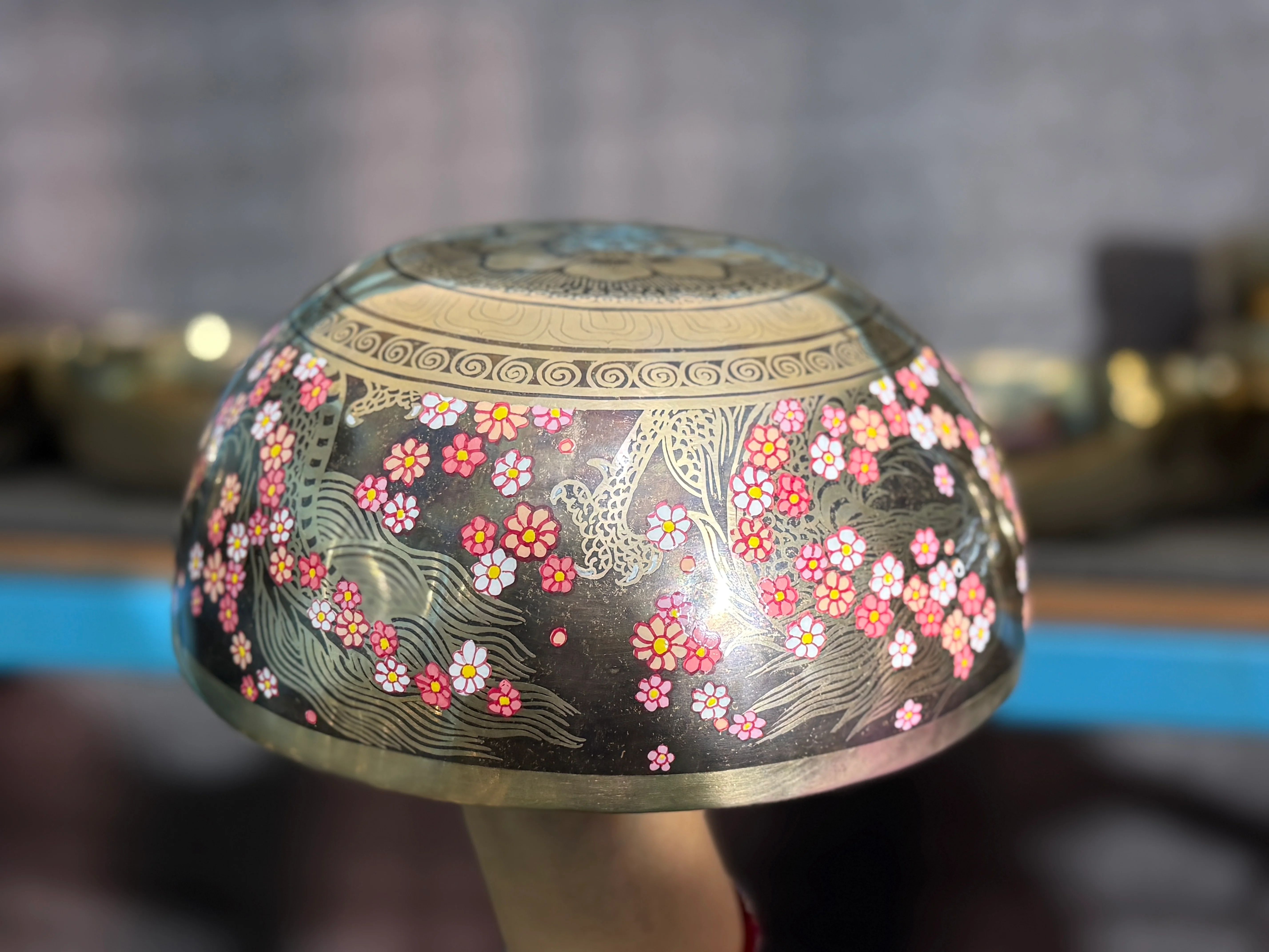The Flower Dragon. 9 Inch Hand-Painted Singing Bowl. Spring Edition - Image 10