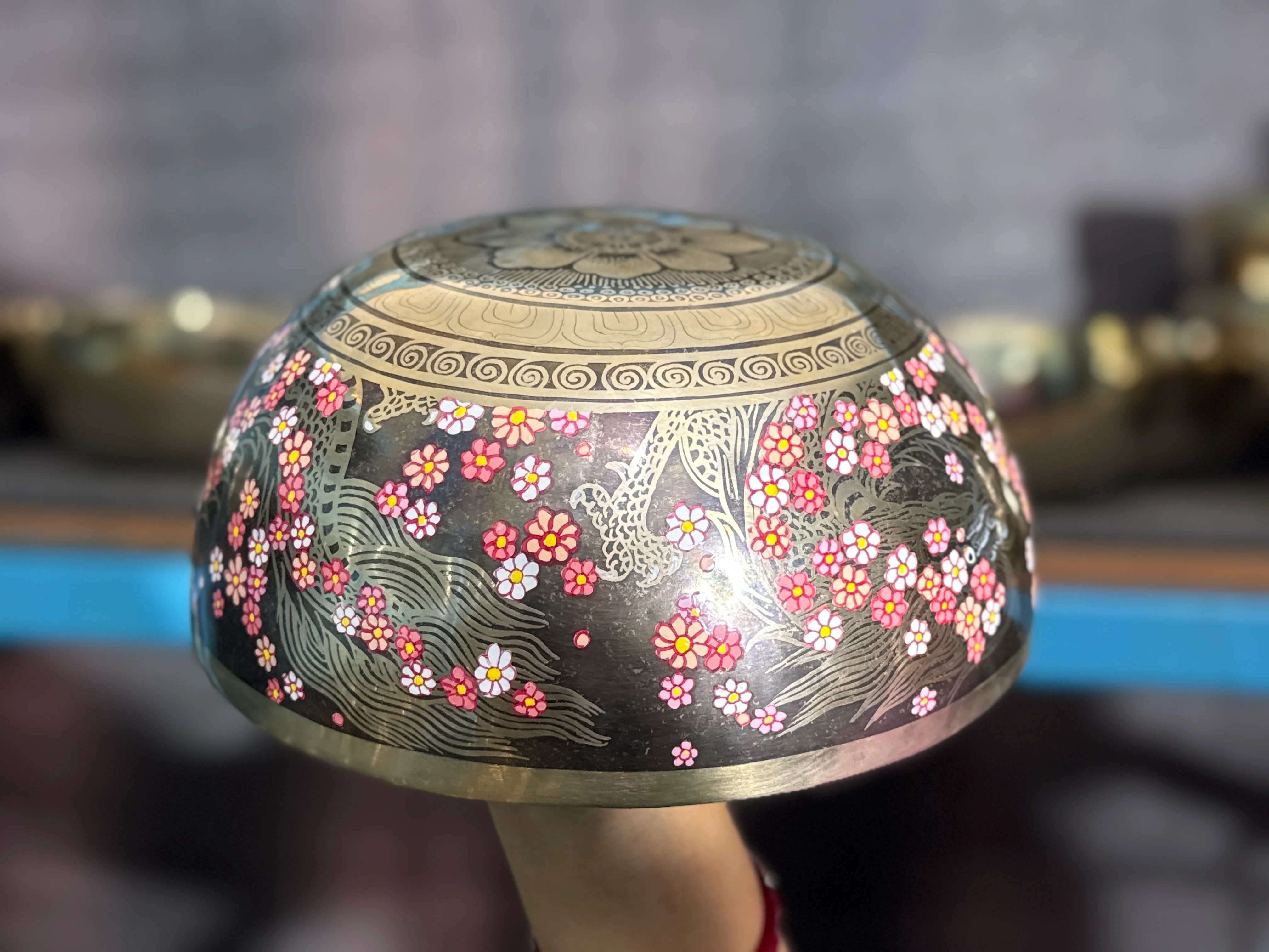 The Flower Dragon. 9 Inch Hand-Painted Singing Bowl. Spring Edition - Image 11