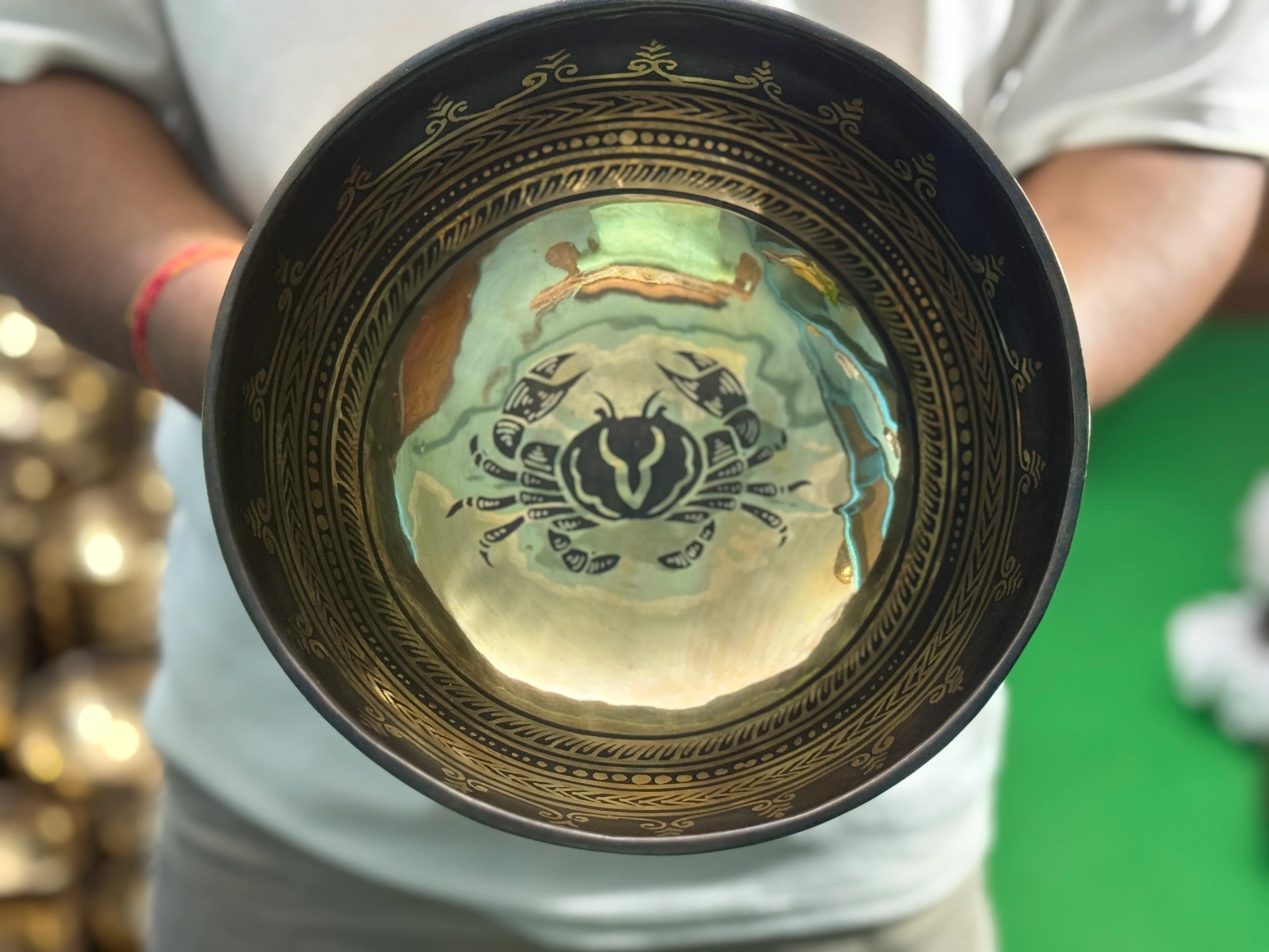 The Cancer Singing Bowl - 9 inch Large | Handmade In Nepal - Image 12