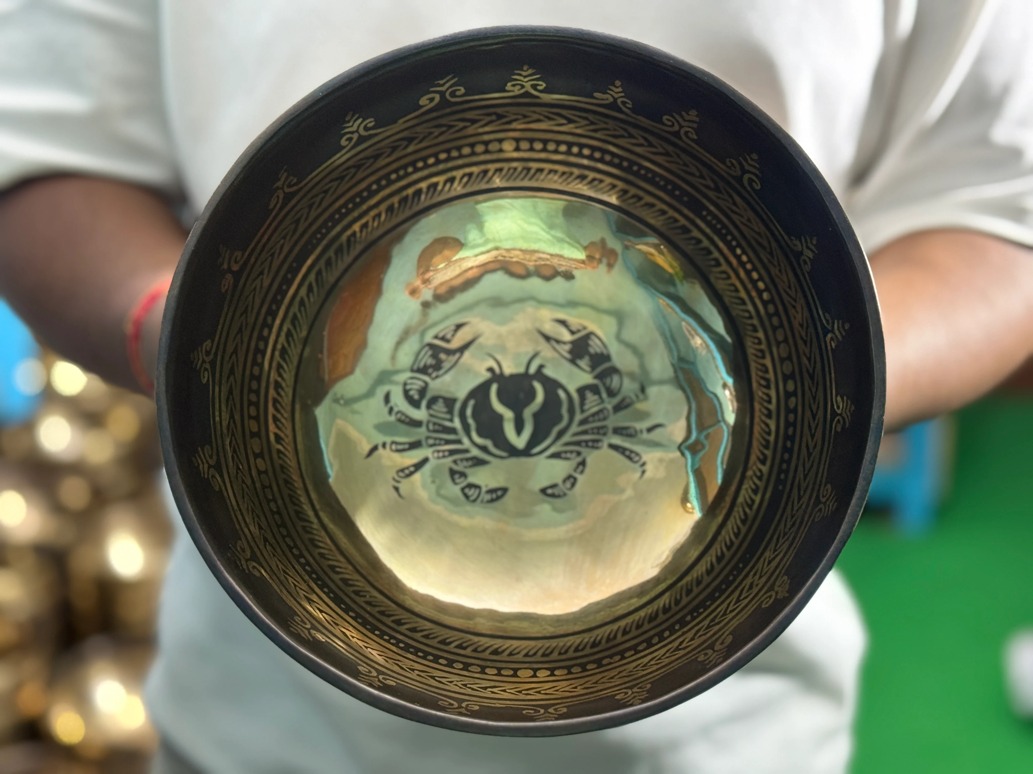 The Cancer Singing Bowl - 9 inch Large | Handmade In Nepal - Image 13