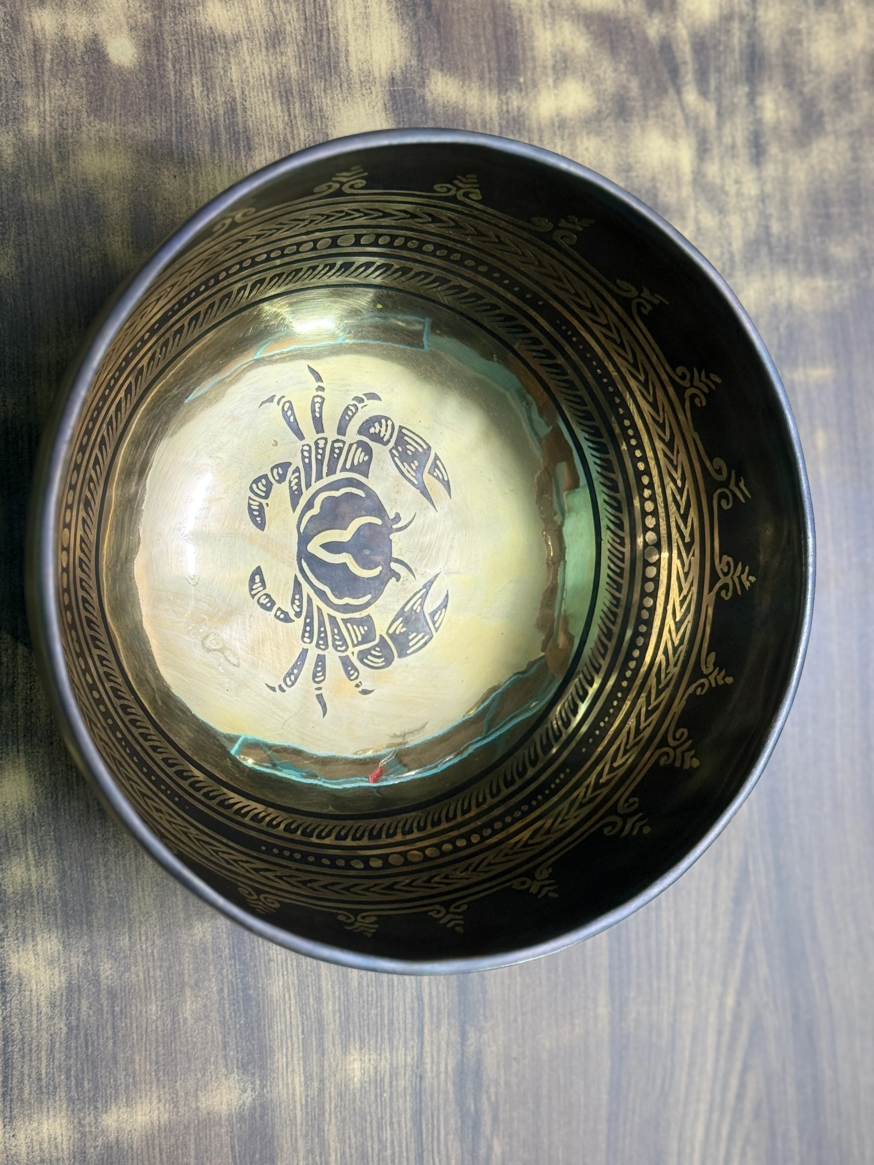 The Cancer Singing Bowl - 9 inch Large | Handmade In Nepal - Image 15