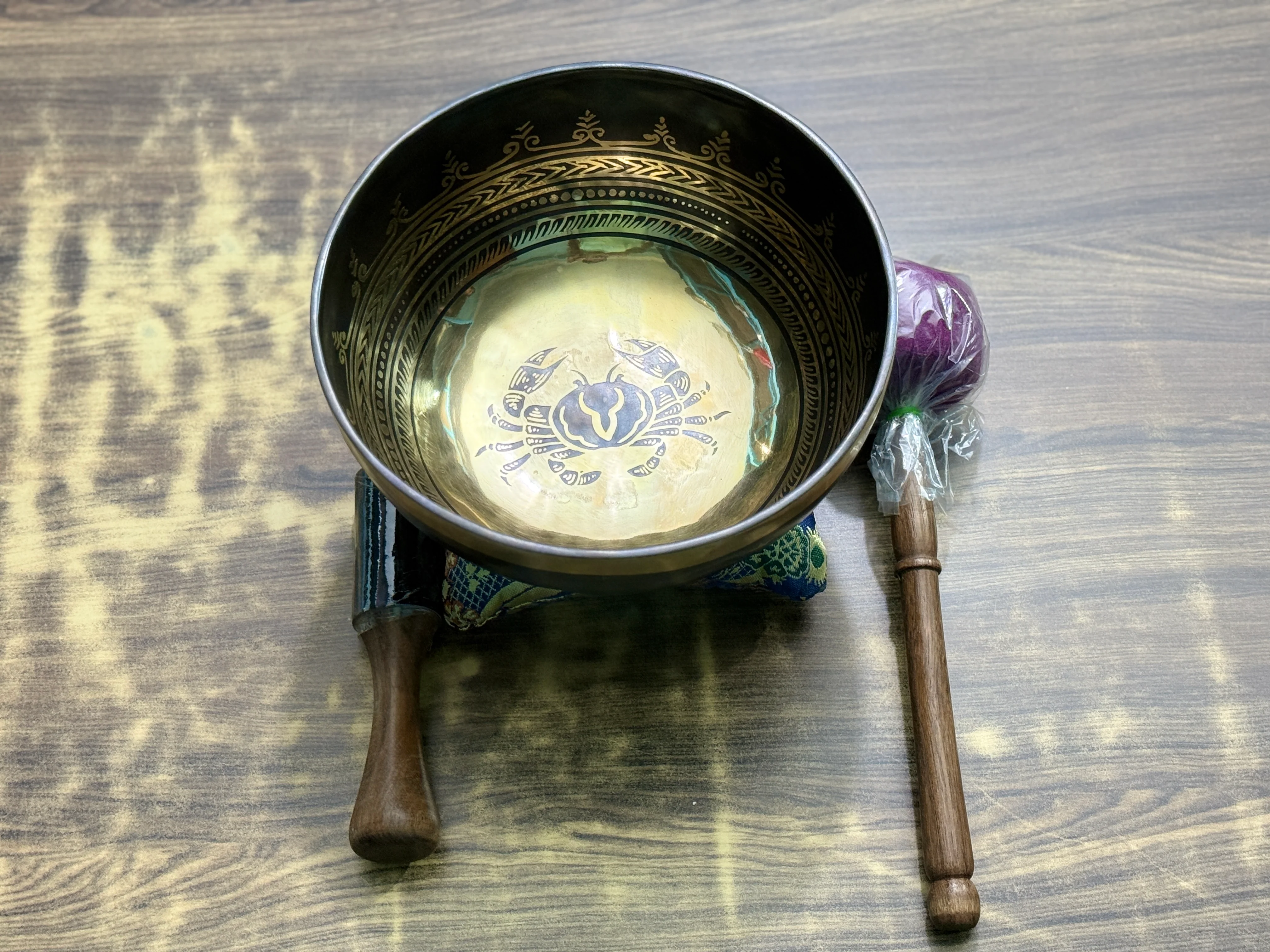 The Cancer Singing Bowl - 9 inch Large | Handmade In Nepal - Image 21