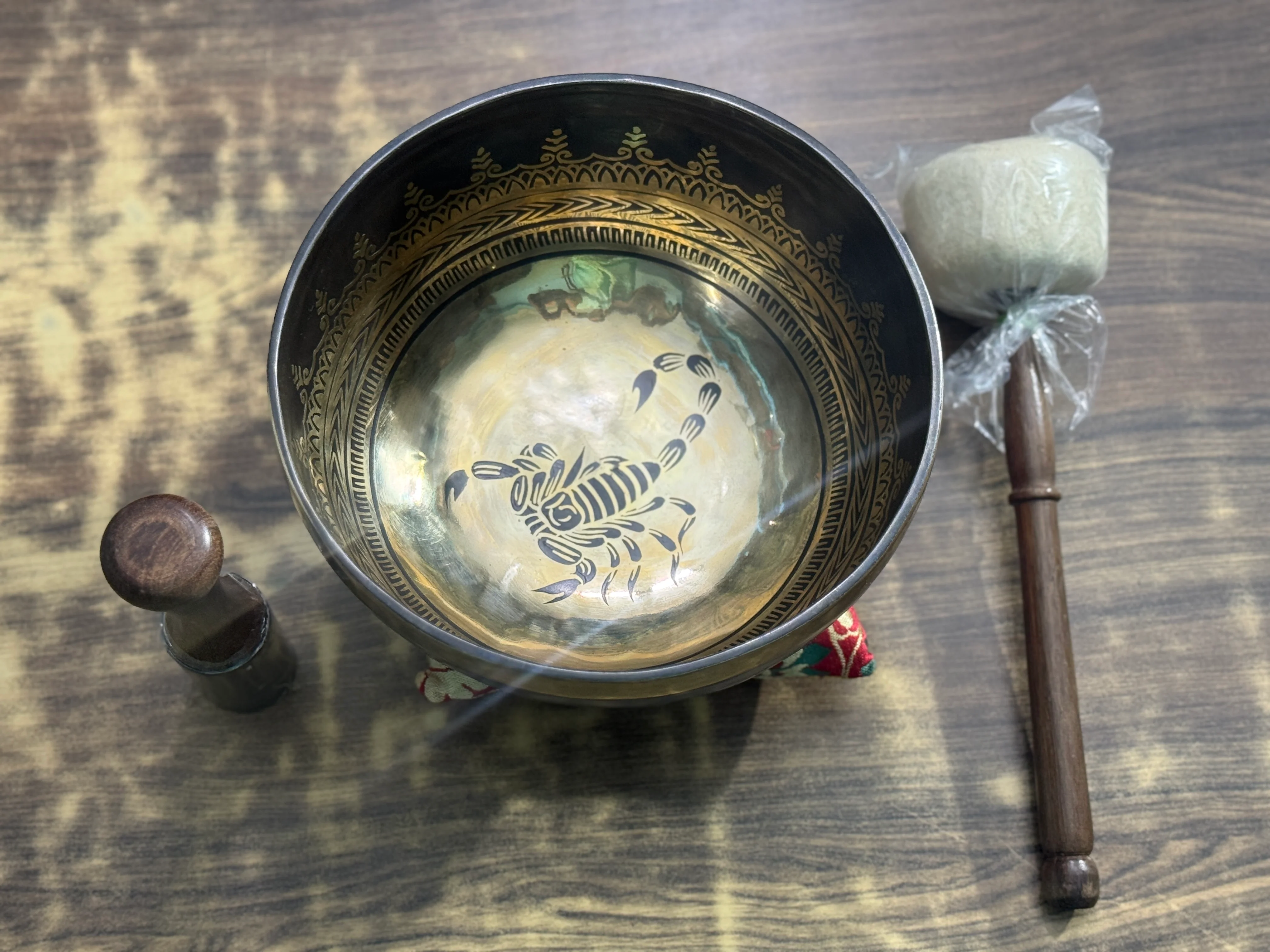 The Scorpio Singing Bowl - 9 inch Large | Handmade In Nepal - Image 20