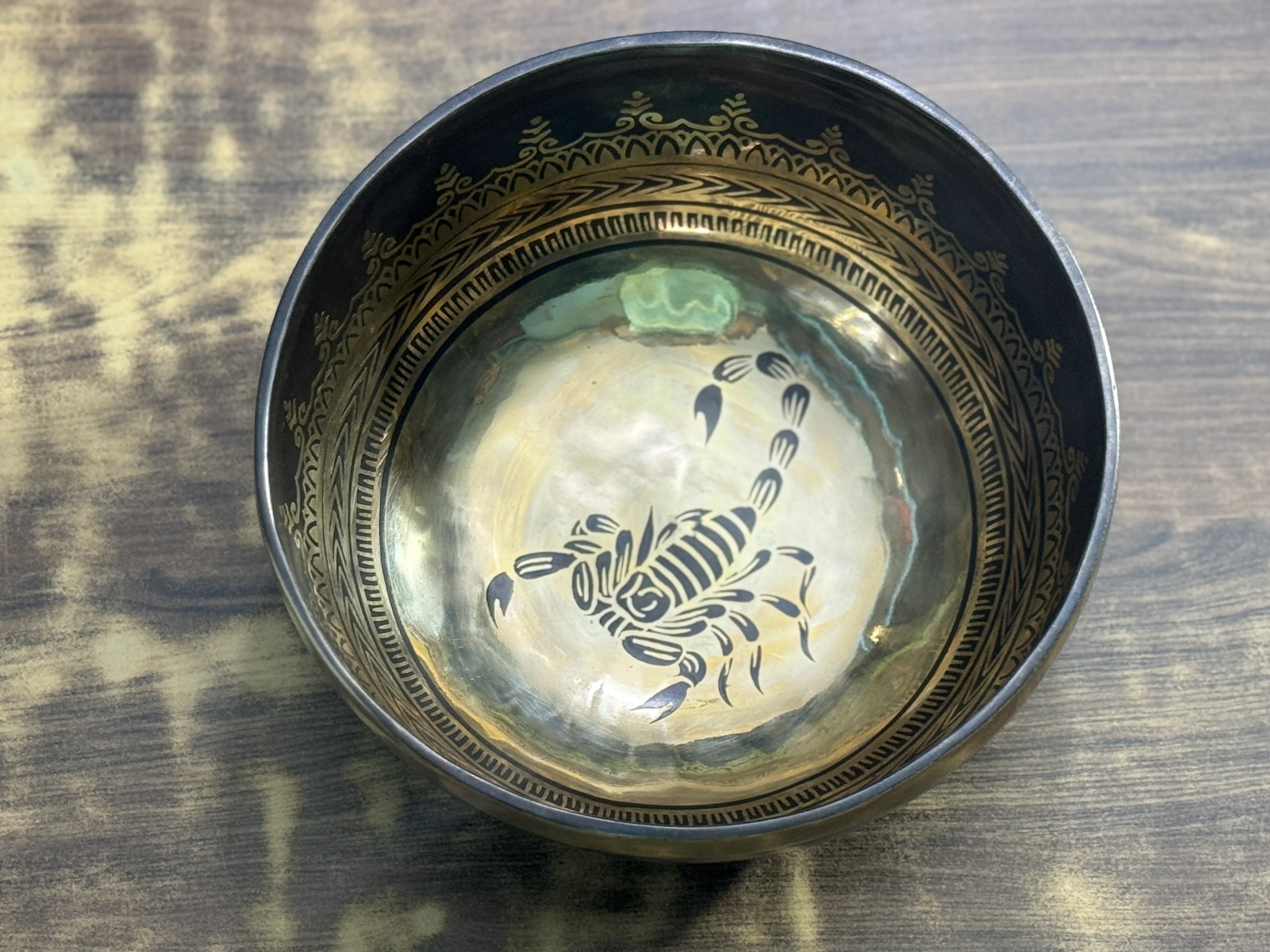 The Scorpio Singing Bowl - 9 inch Large | Handmade In Nepal - Image 26