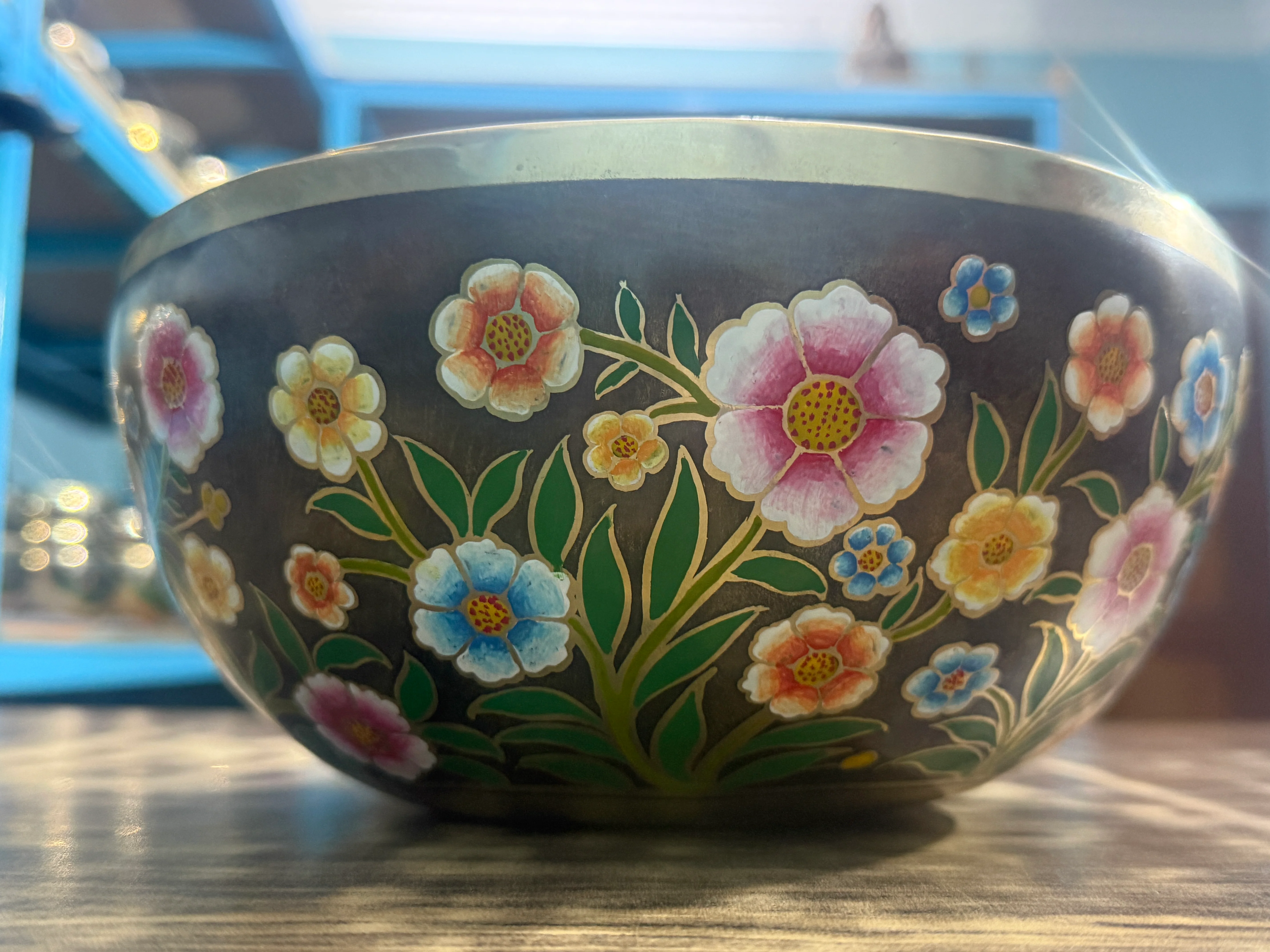 The Meadow Bowl I 9 Inch Hand-Painted Singing Bowl. Limited Edition Run