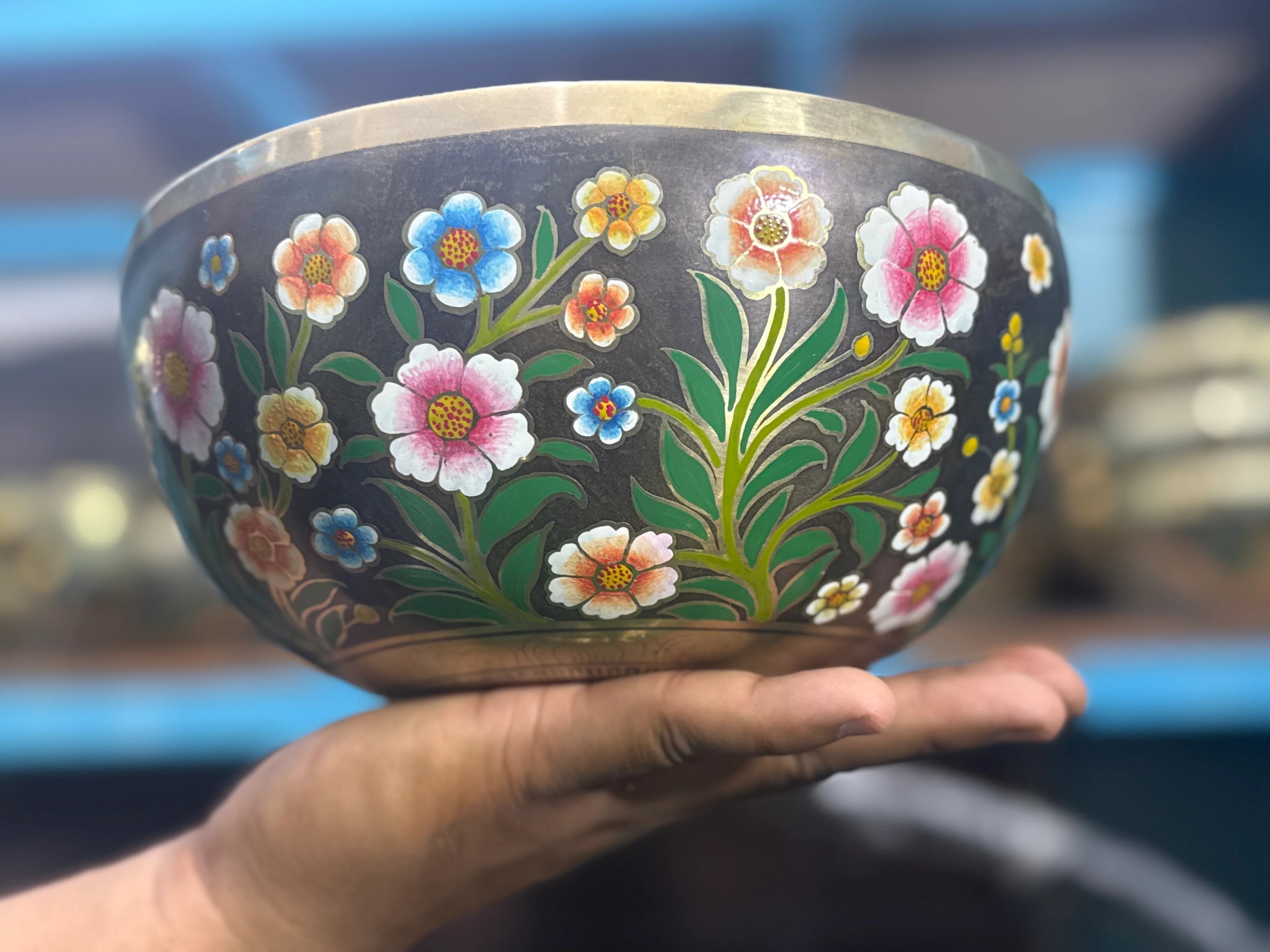 The Meadow Bowl I 9 Inch Hand-Painted Singing Bowl. Limited Edition Run - Image 16