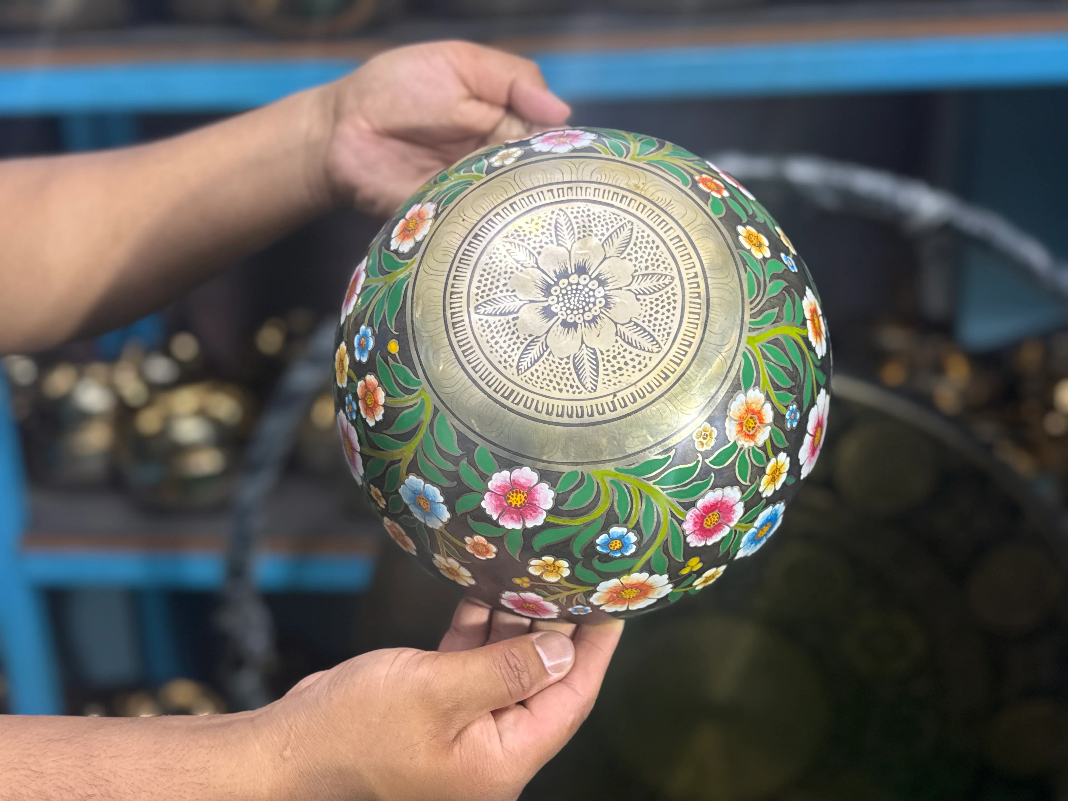 The Meadow Bowl I 9 Inch Hand-Painted Singing Bowl. Limited Edition Run - Image 2