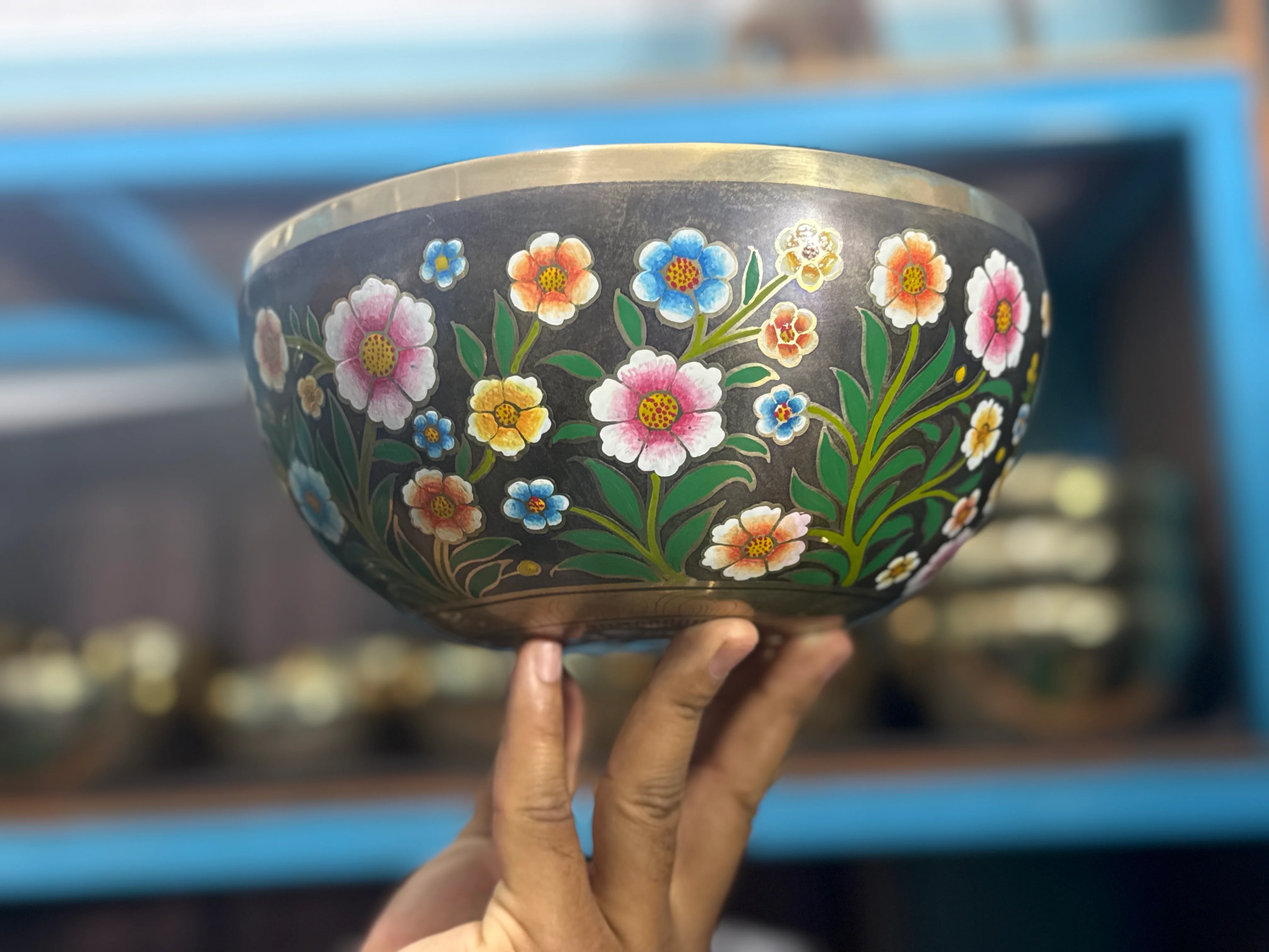 The Meadow Bowl I 9 Inch Hand-Painted Singing Bowl. Limited Edition Run - Image 6