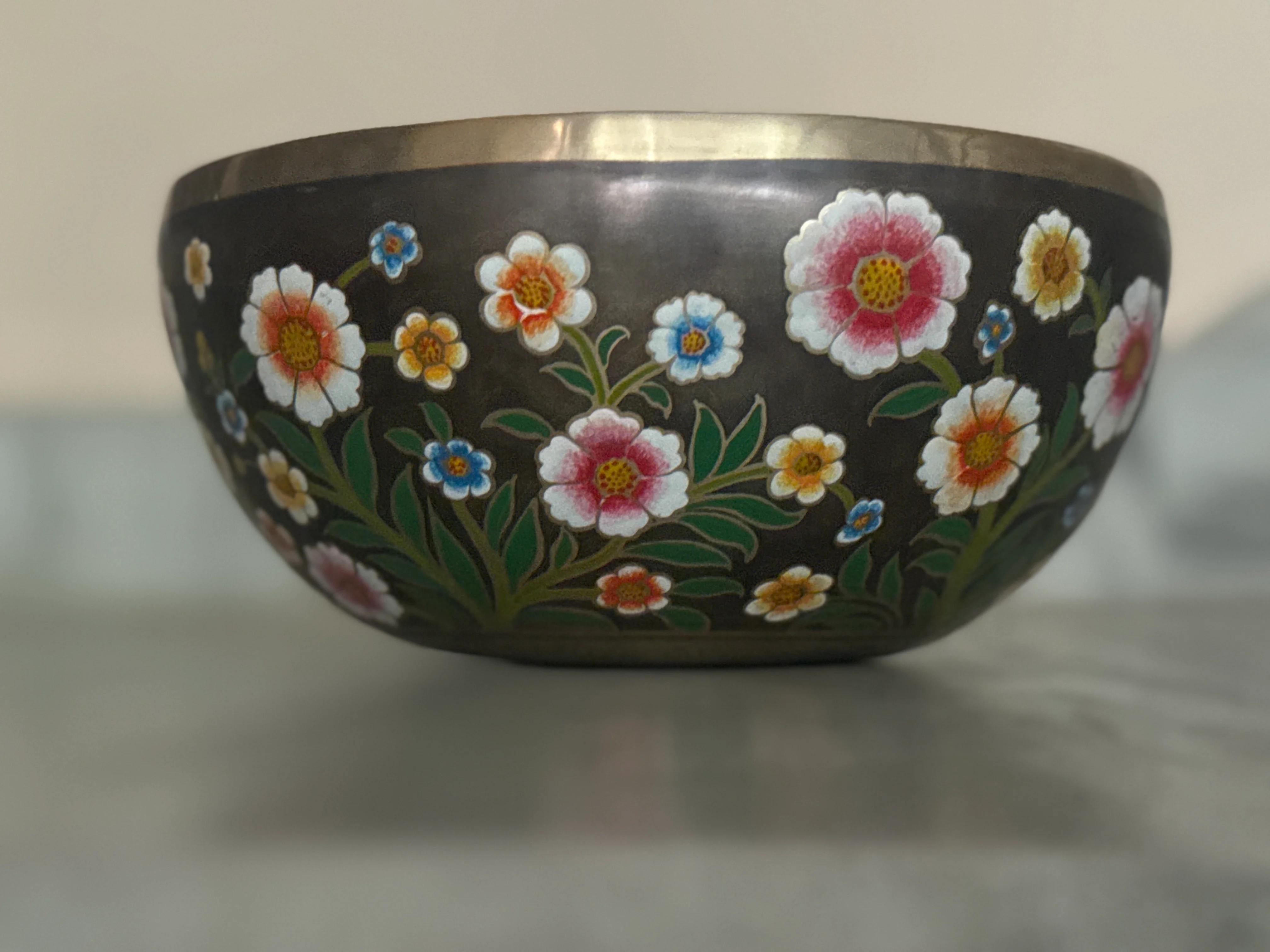 The Meadow Bowl I 9 Inch Hand-Painted Singing Bowl. Limited Edition Run - Image 7
