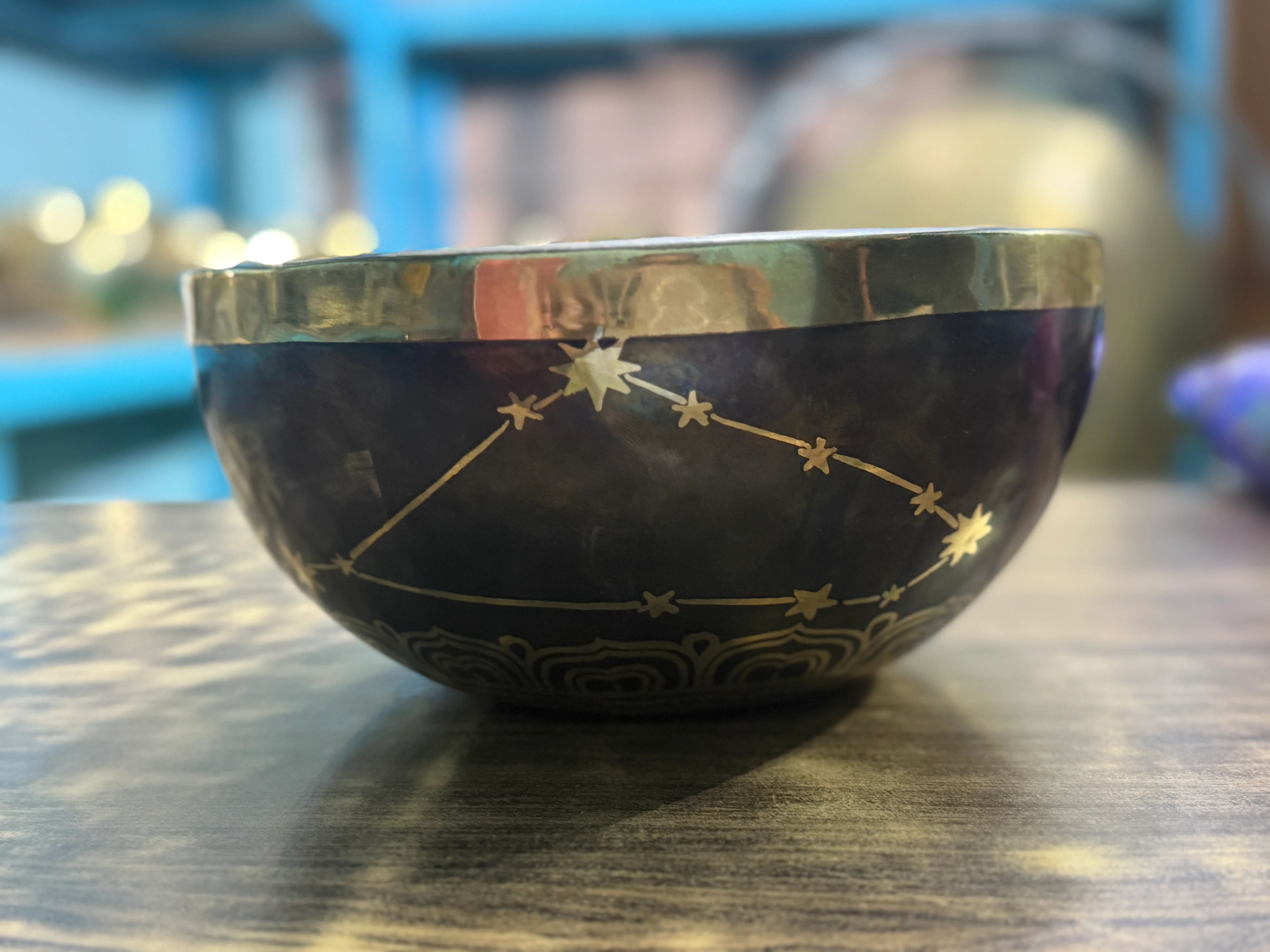 The Capricorn Singing Bowl - 9 inch Large | Handmade In Nepal - Image 13