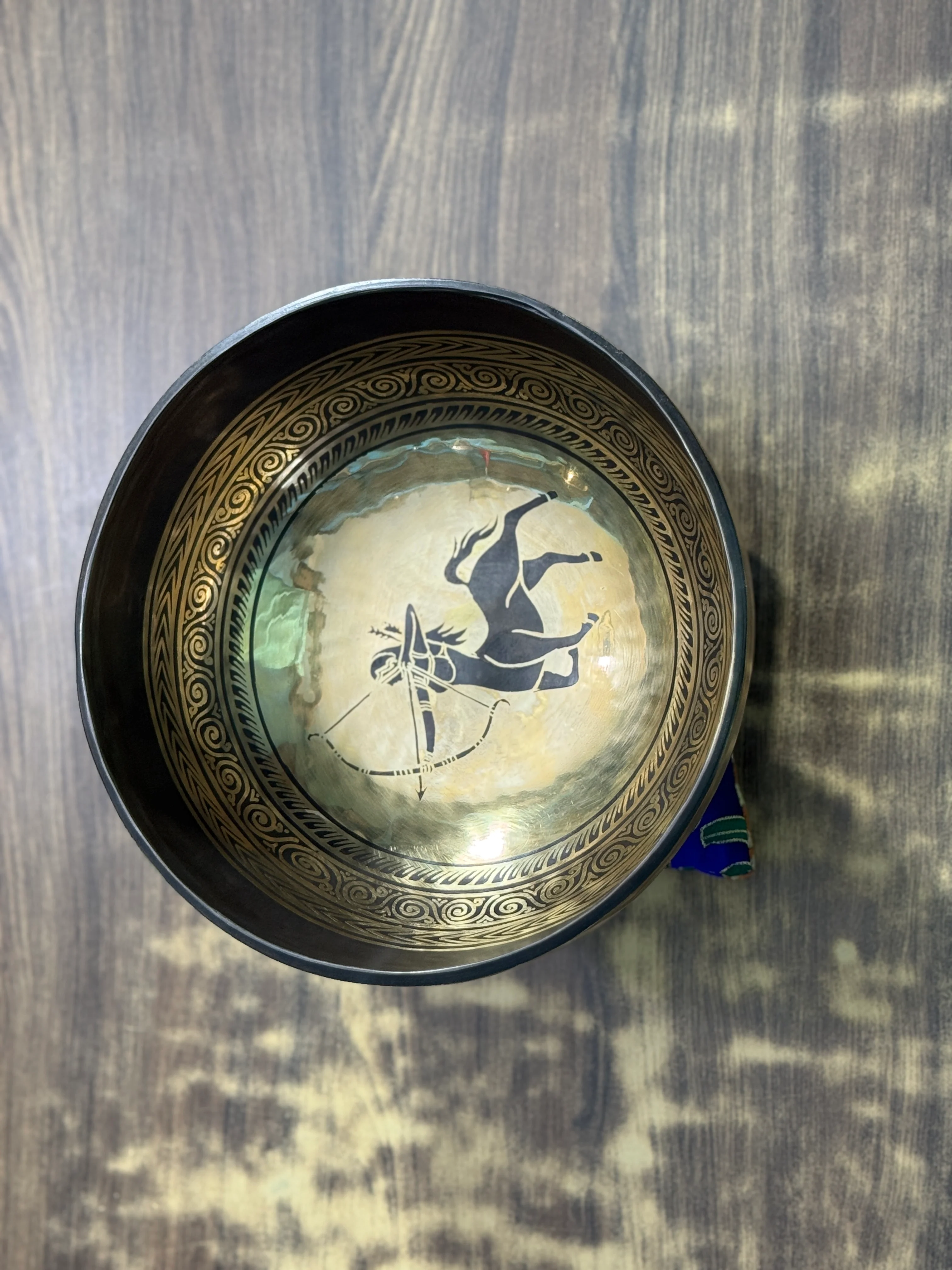 The Sagittarius Singing Bowl - 9 inch Large | Handmade In Nepal - Image 22