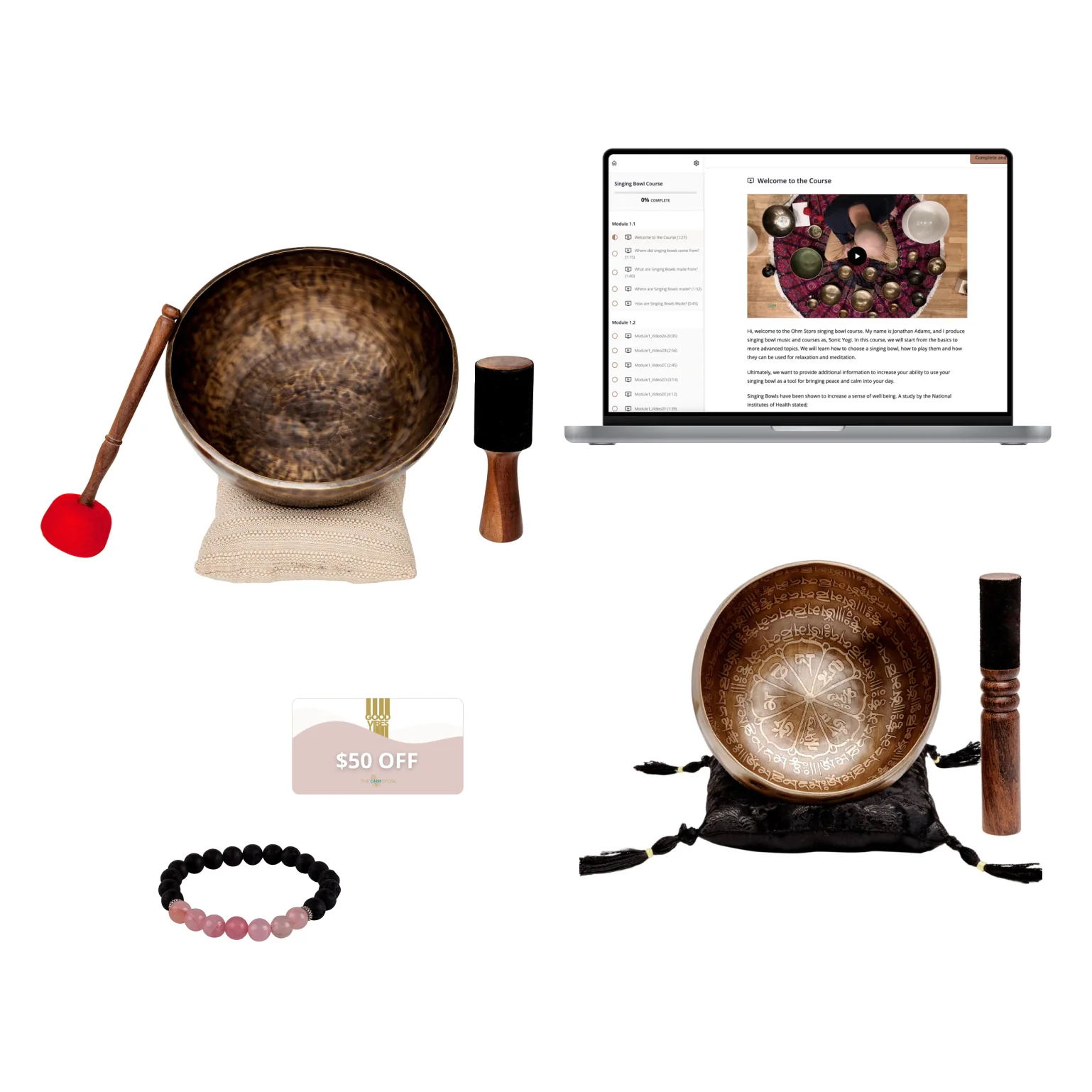 Tibetan Sounds Sanctuary Bundle: Curated Set Of Resonant Singing Bowls and MasterCourse - Image 6