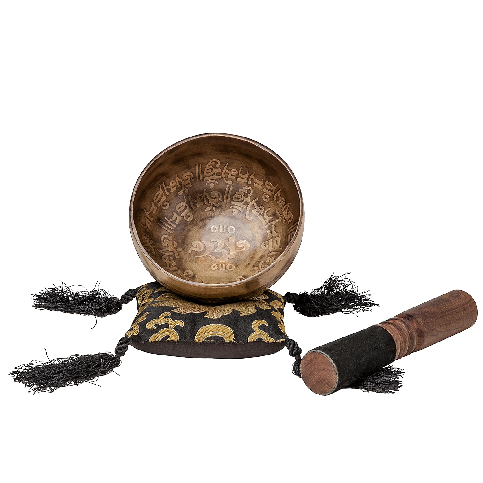 The Weathered Collection: The Ancient Self Ohm: Om Mani Padme Hum Handmade Singing Bowl 6 inch - Image 8
