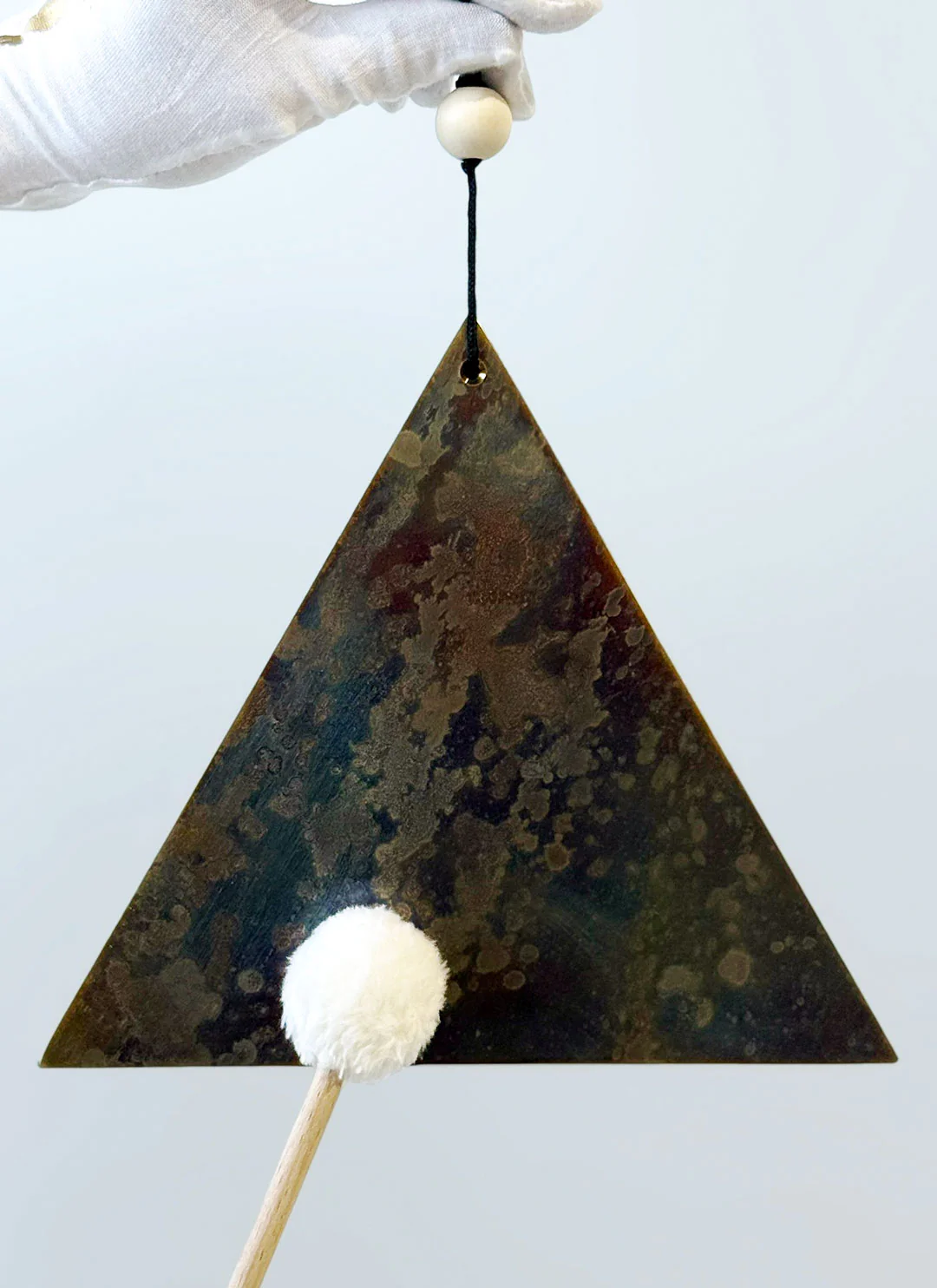Hand-Forged Triangular Sound Triangle — Silver Nickel | José Antonio Álvarez X The Ohm Store - Image 6